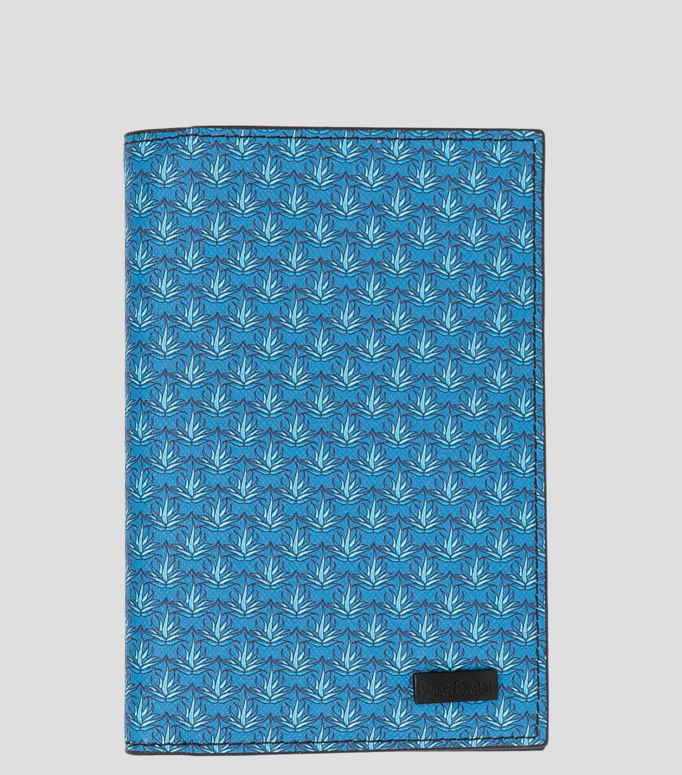 Porta Pasaporte azul con agaves Hombre