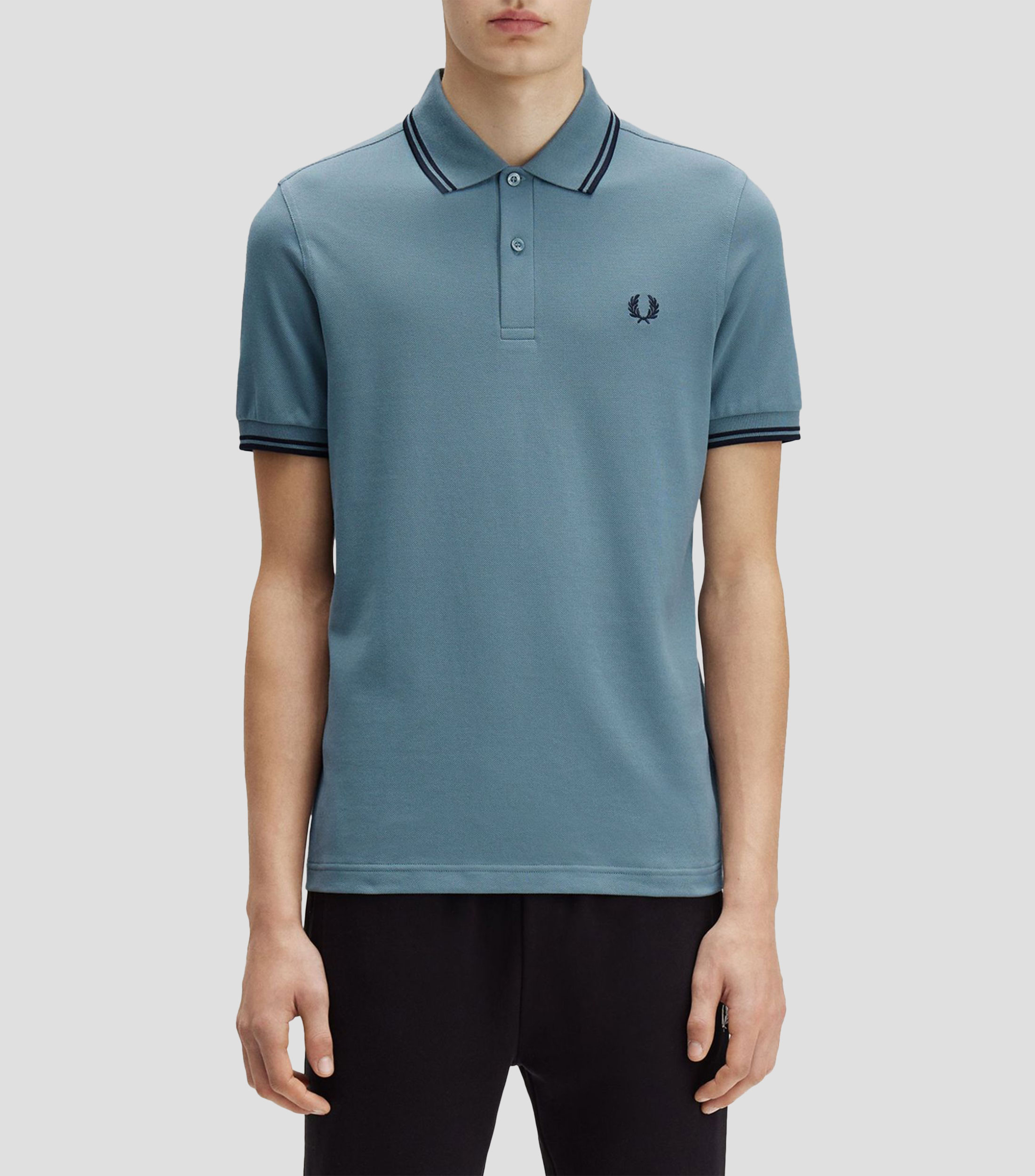 Playera tipo polo manga corta lisa Hombre