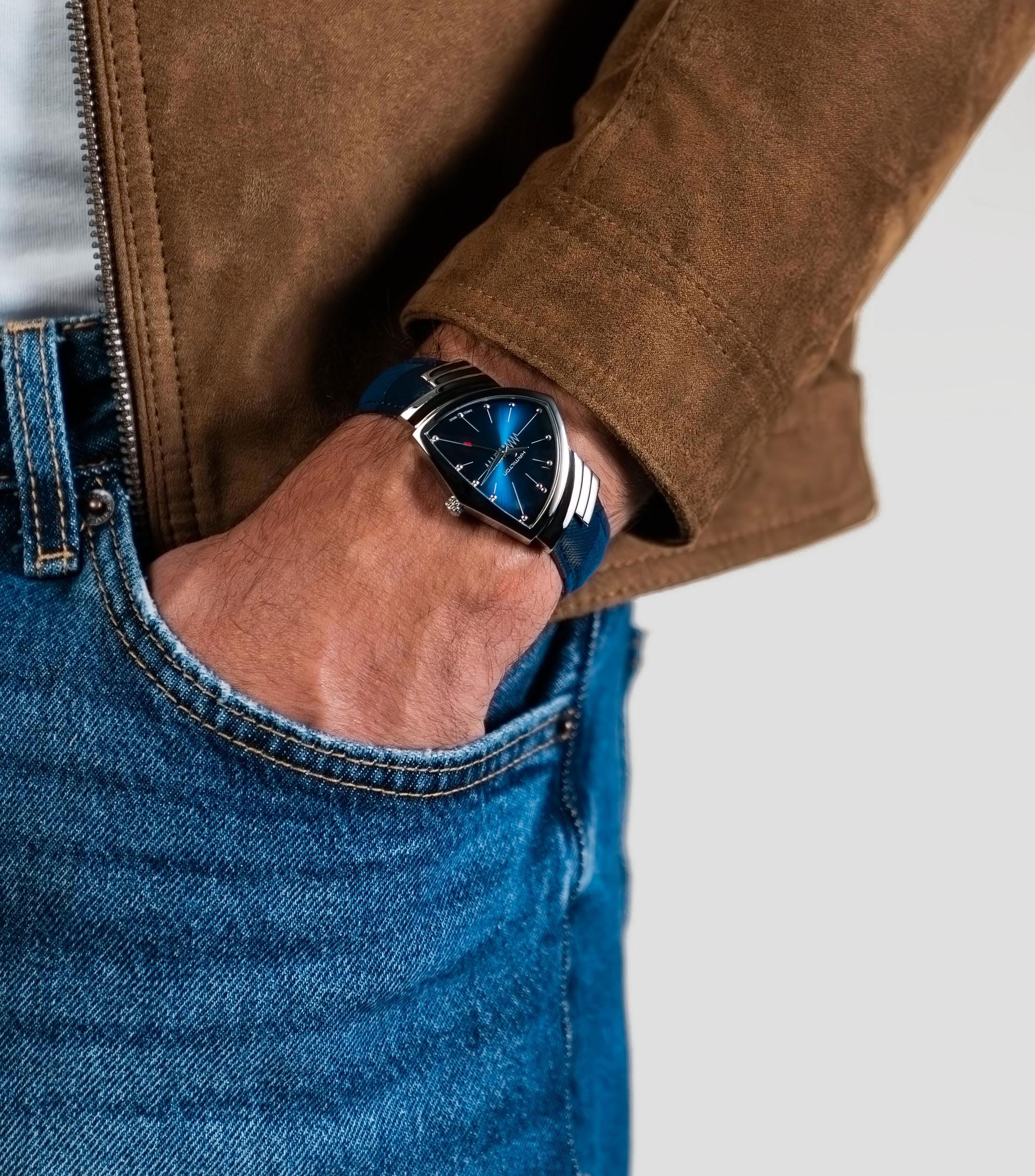 Reloj Unisex casual Ventura plateado, azul
