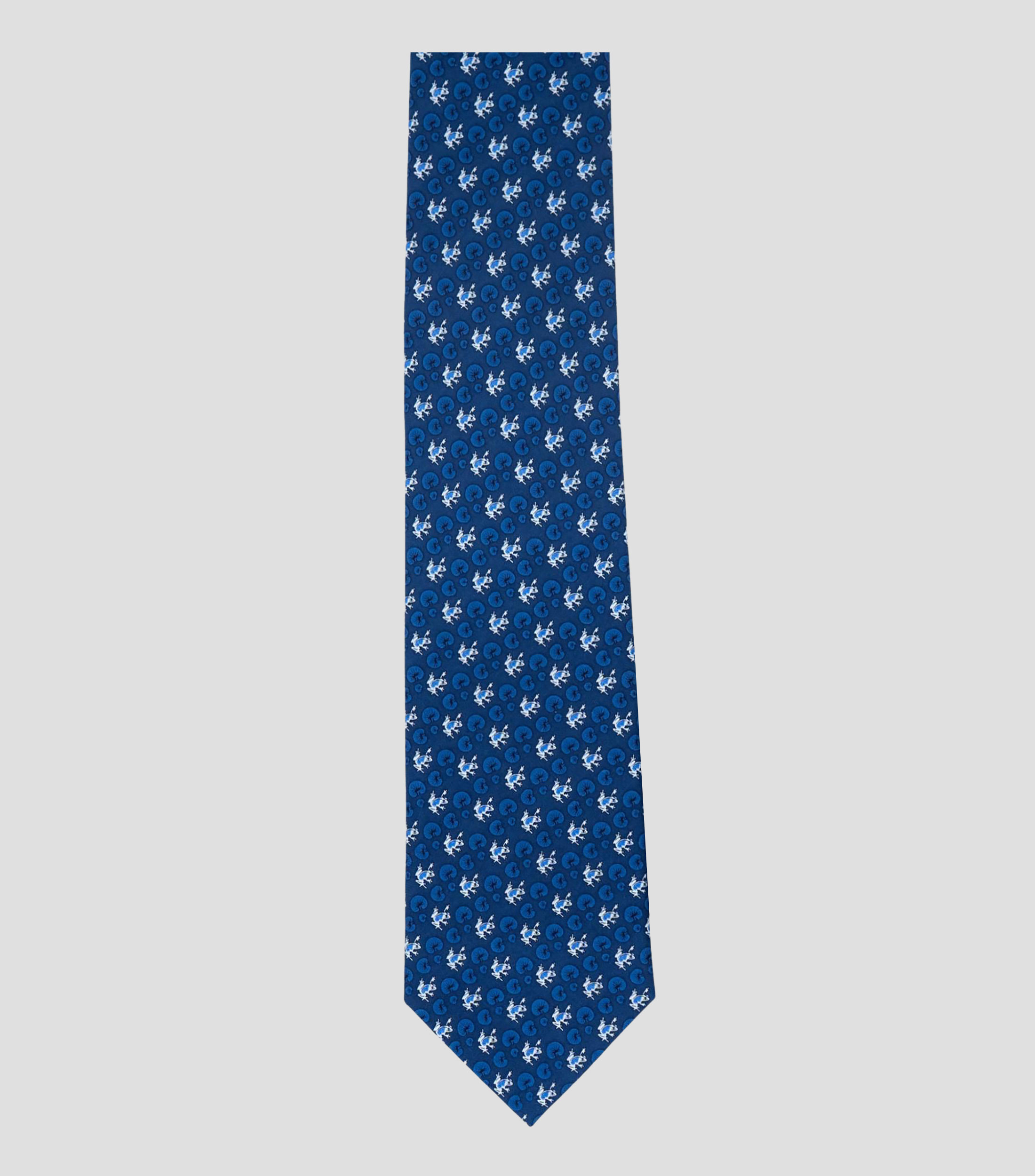 Corbata ancha de seda estampada