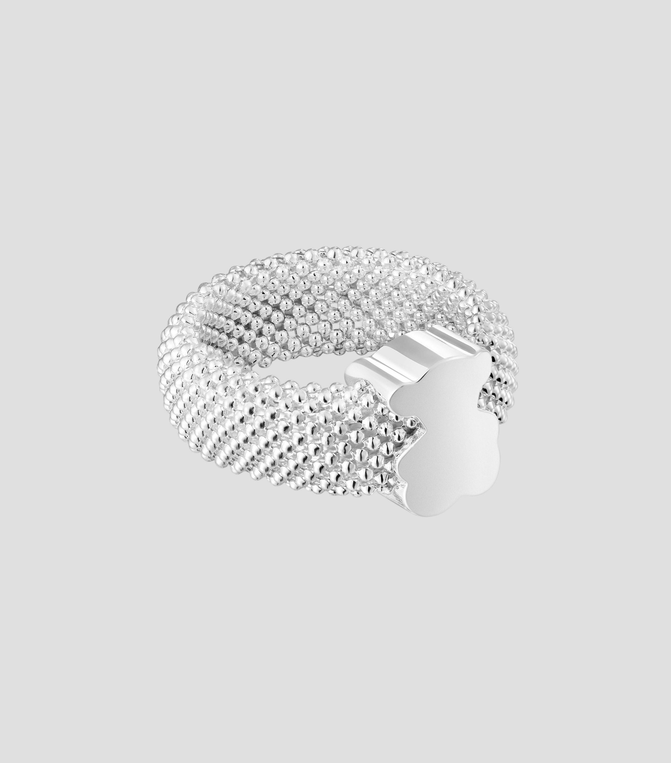 Anillo Mesh Anillos Finos Tous Tous Anillo En Plata Icon Mesh