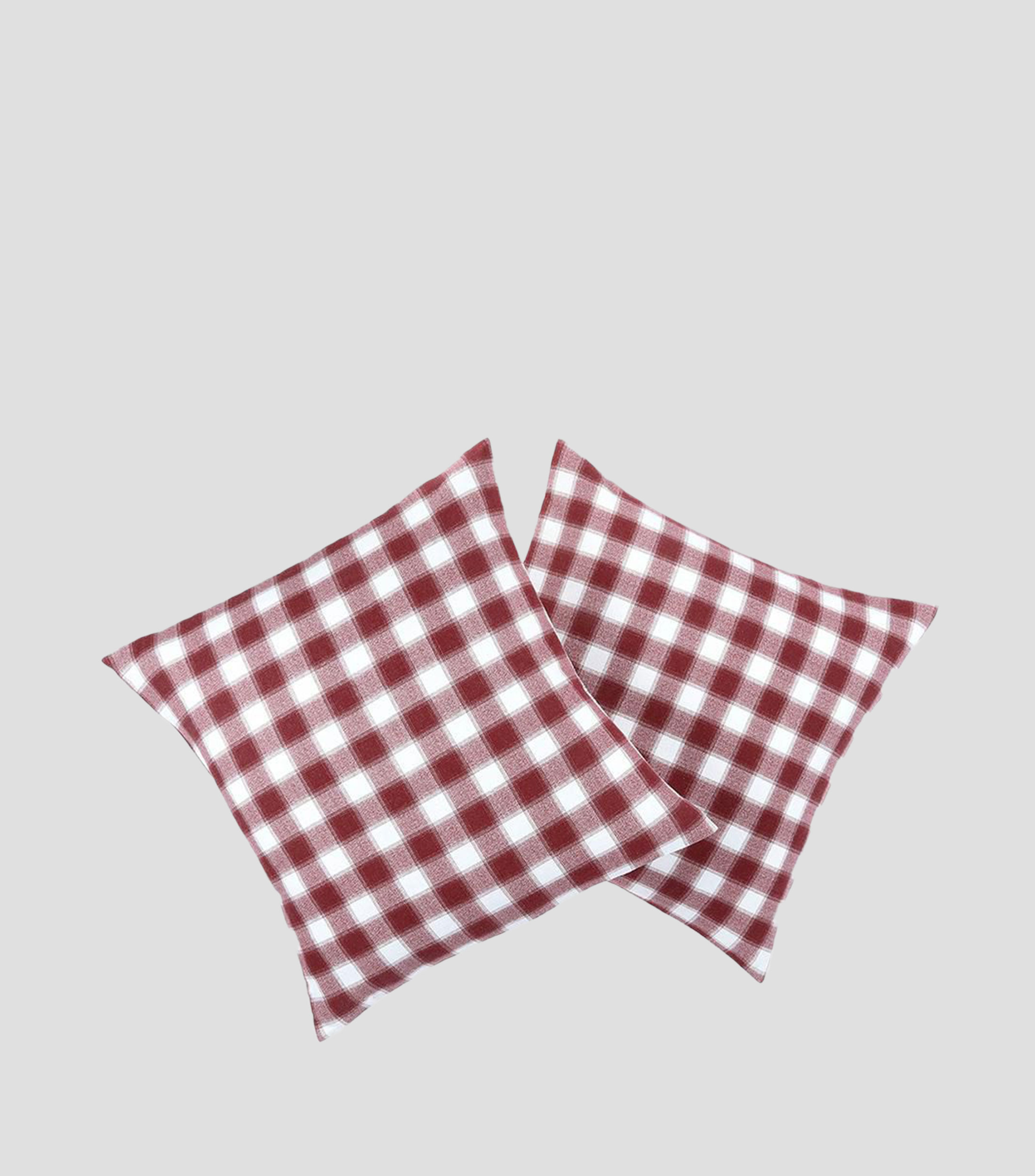 Set 2 cojines decorativos Euston rojo con blanco