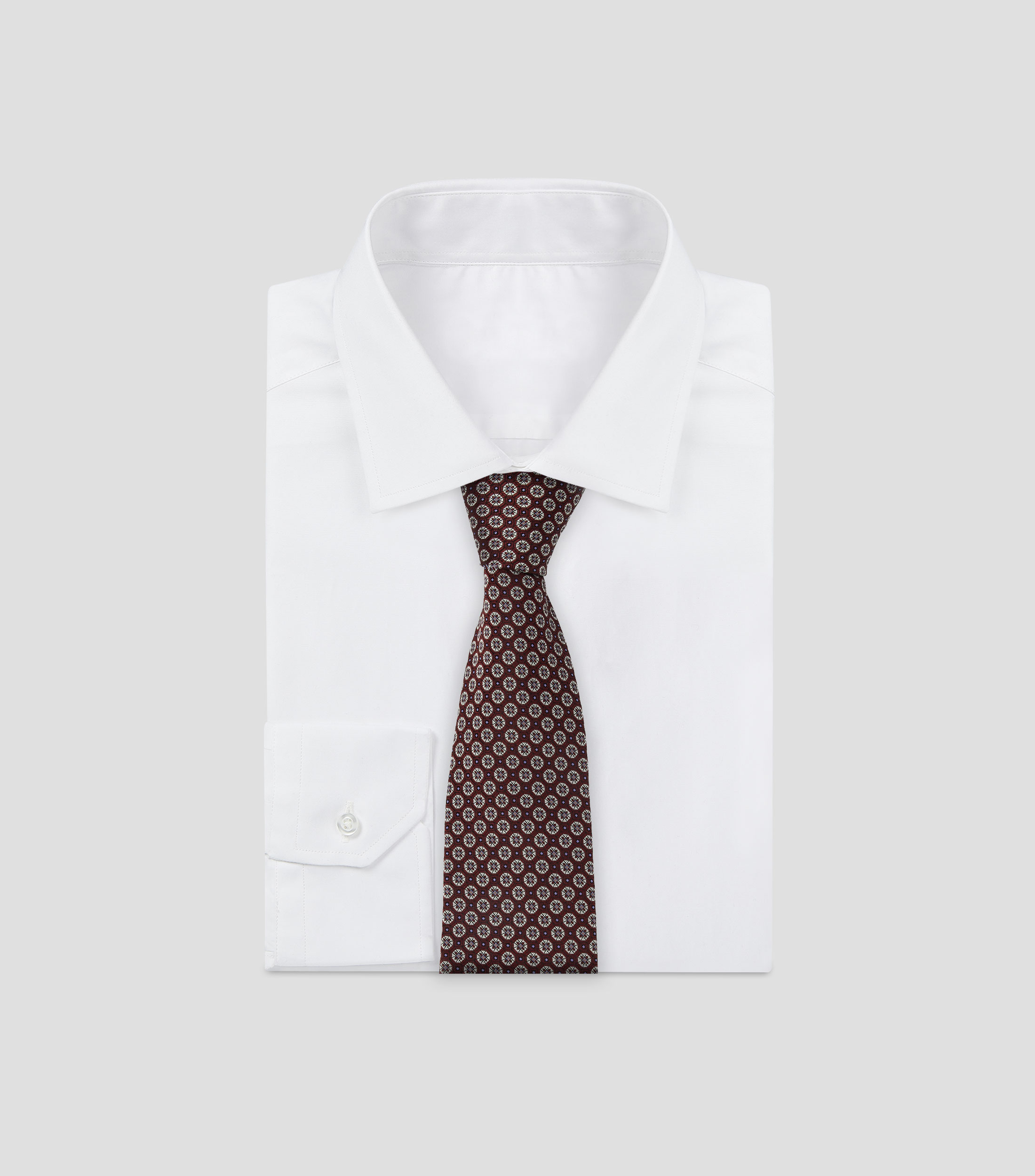 Corbata ancha en seda multidiseño estampado