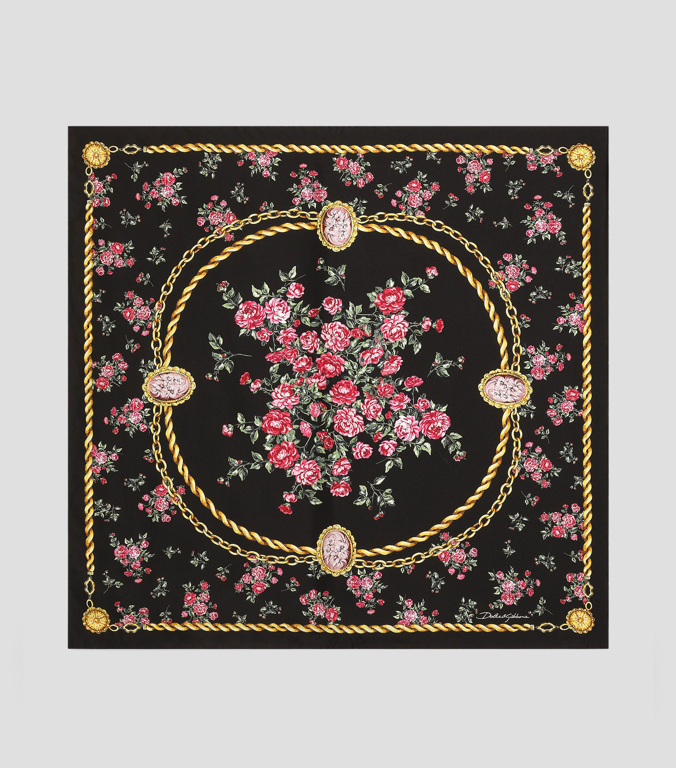 Foulard de seda multicolor estampado Mujer