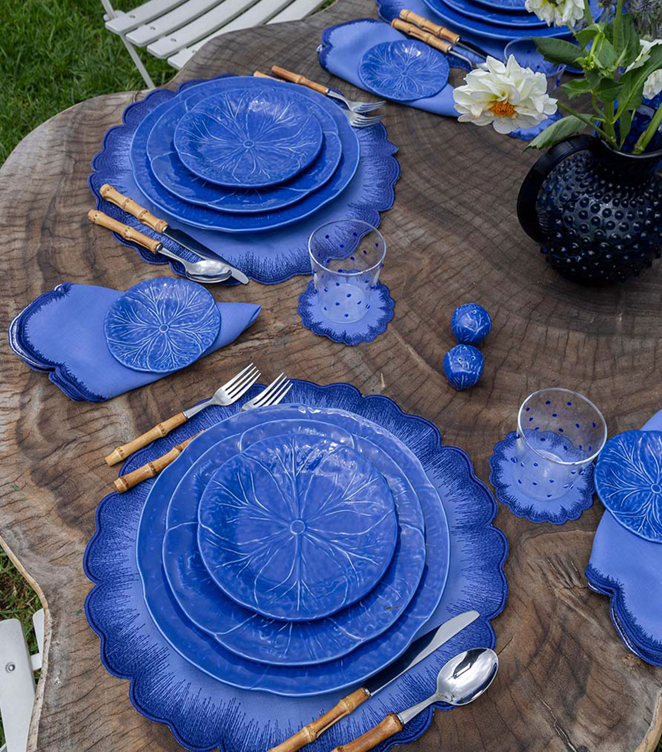 Set de 4 ensaladeras azul