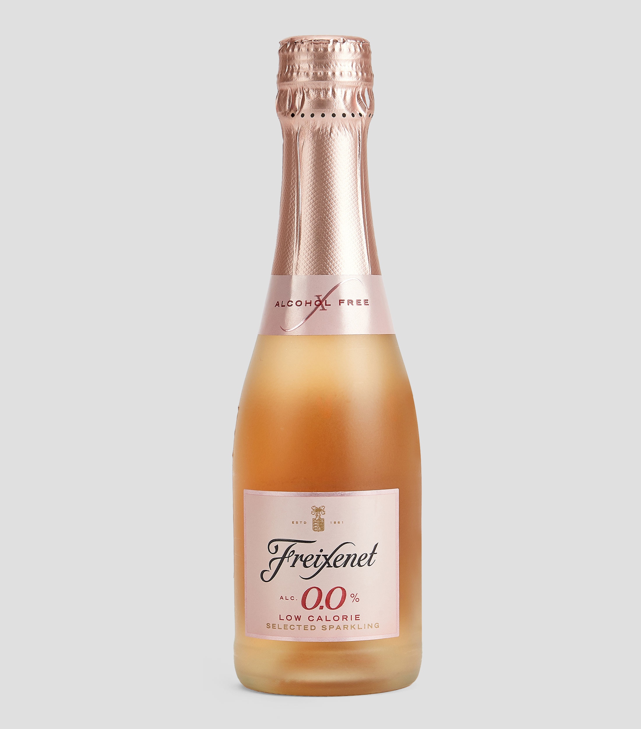 Vino espumoso rosado tempranillo sin alcohol, 200 ml