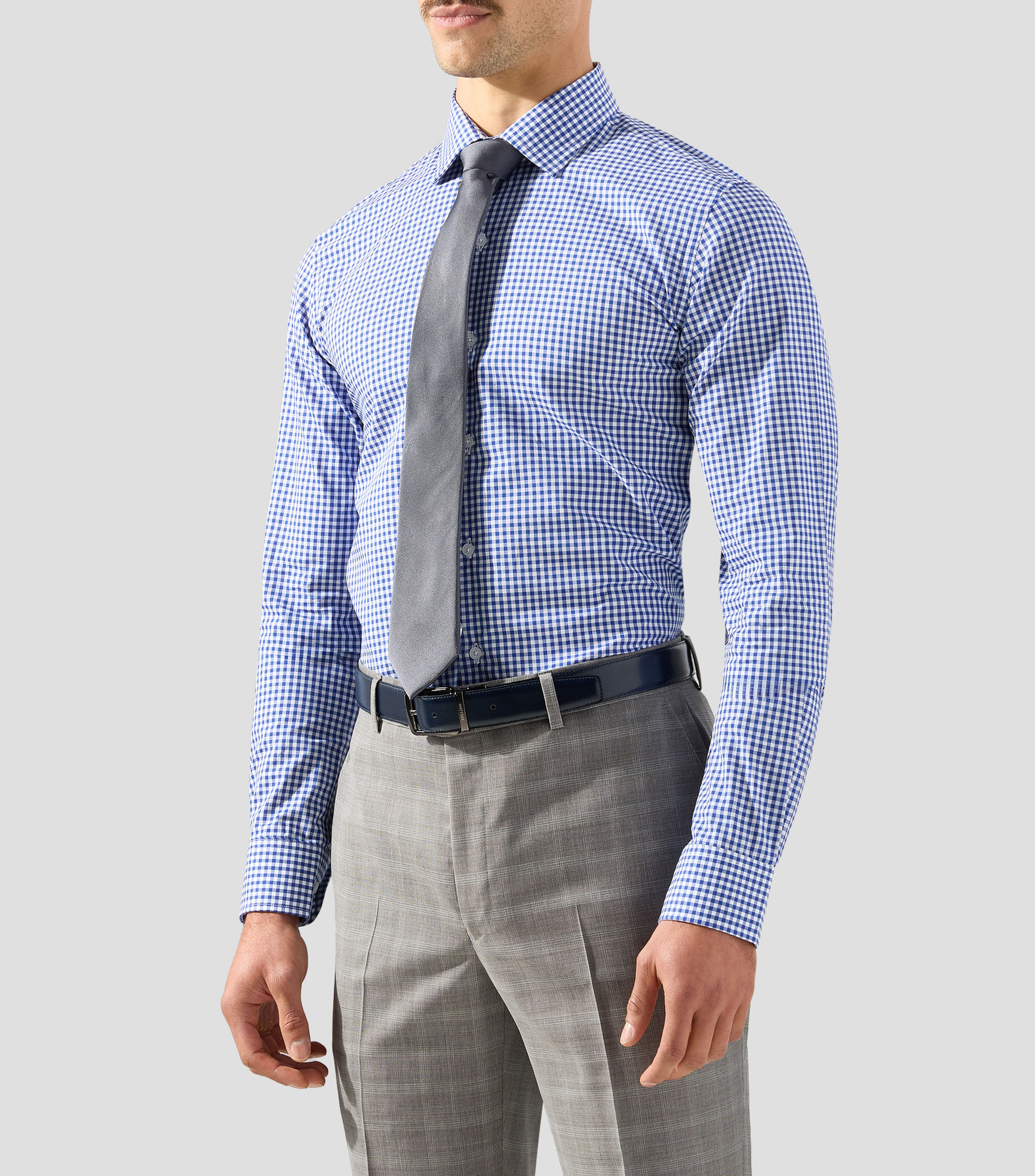Camisa con cuadros manga larga Hombre