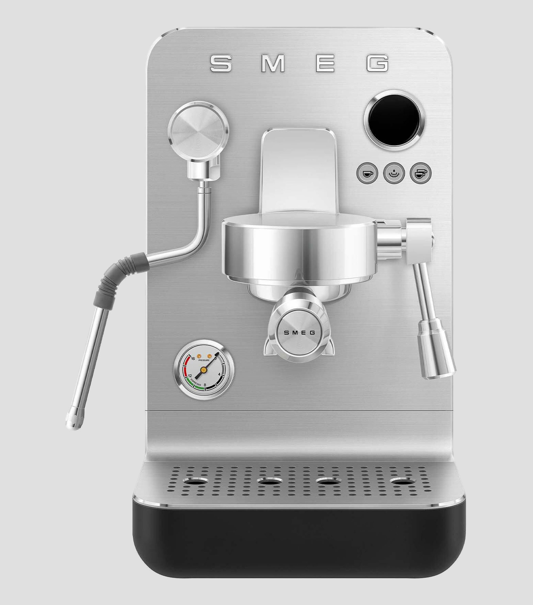 Cafetera manual Pro EMC02BLMUS para 12 tazas en acero inoxidable
