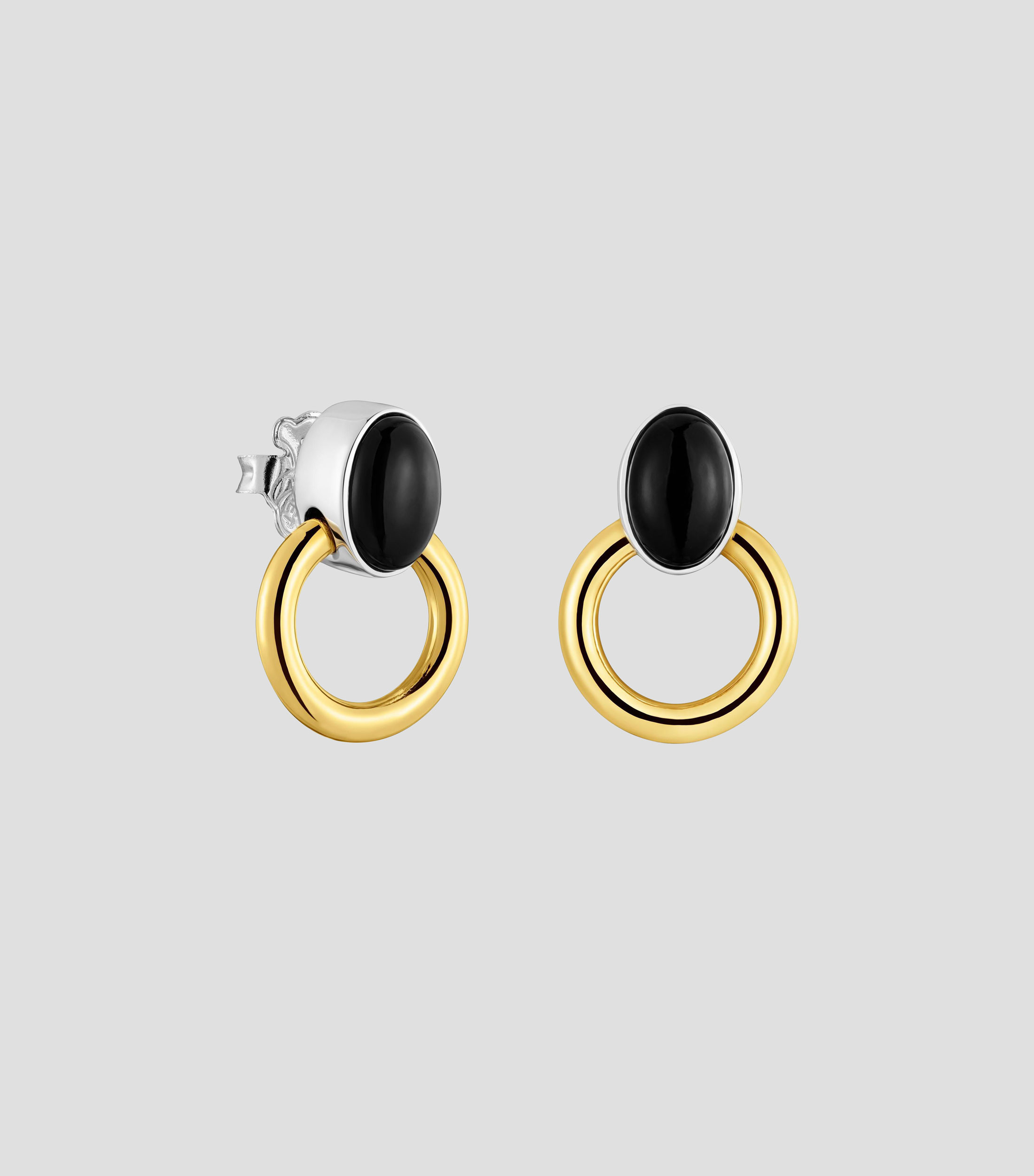 Aretes bicolor con ónix Tous Gem Power Mujer