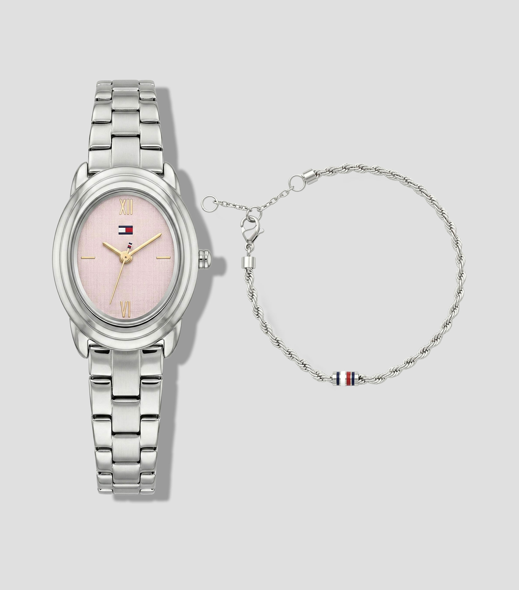 Reloj para Mujer Gift Set casual plateado