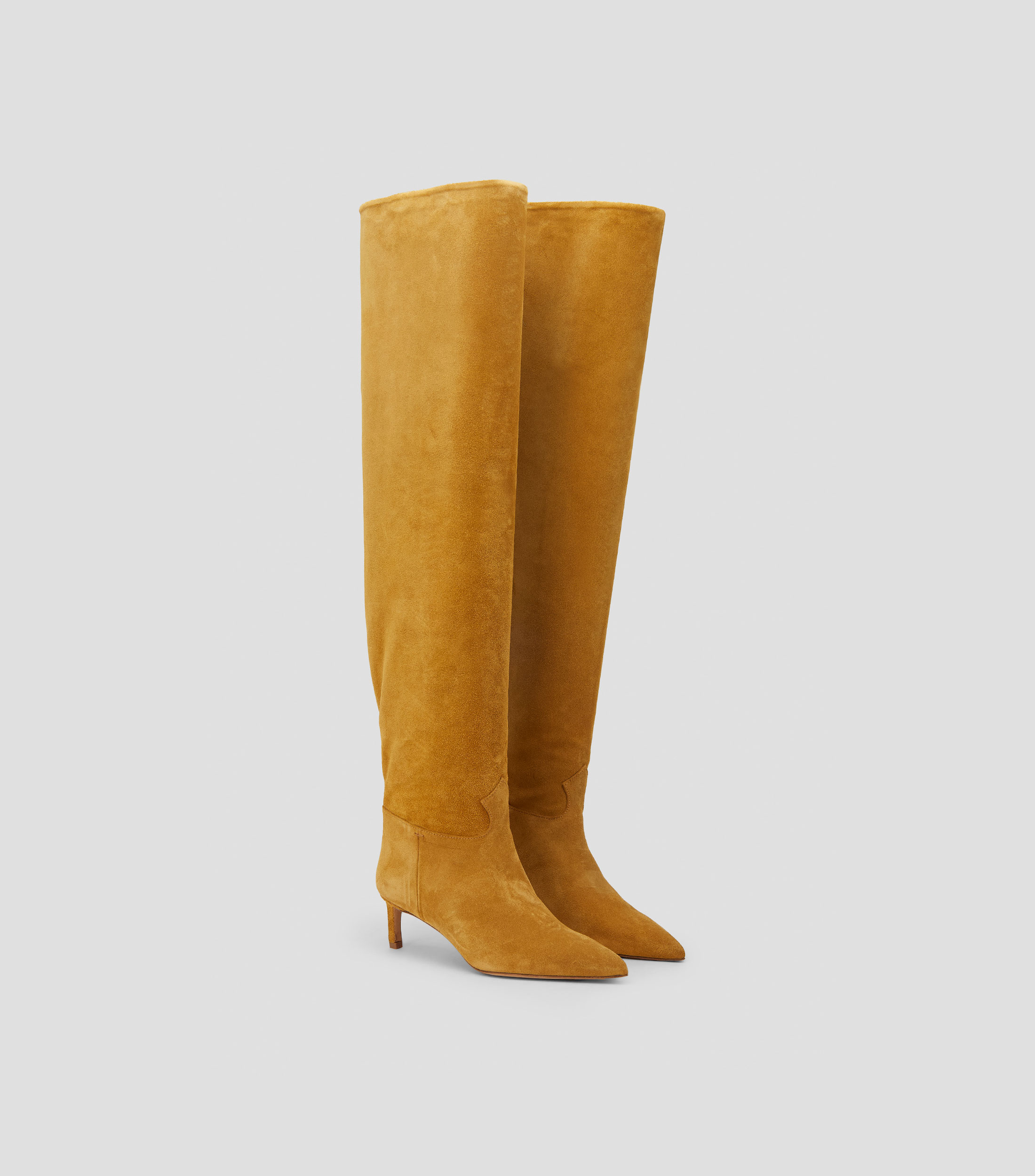 Botas largas con tacón delgado de 6 cm Mujer