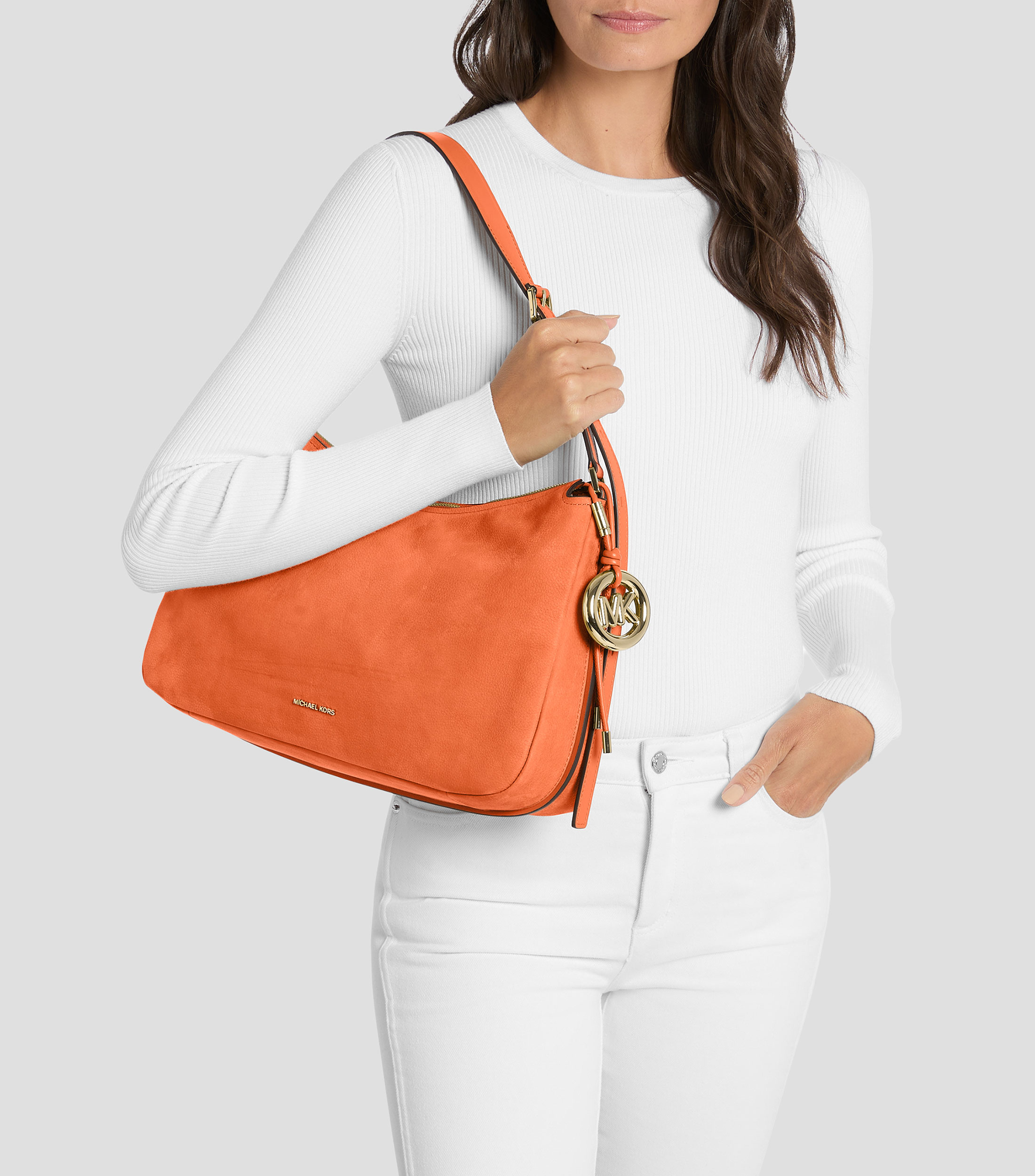 Bolsa shoulder en piel liso Mujer