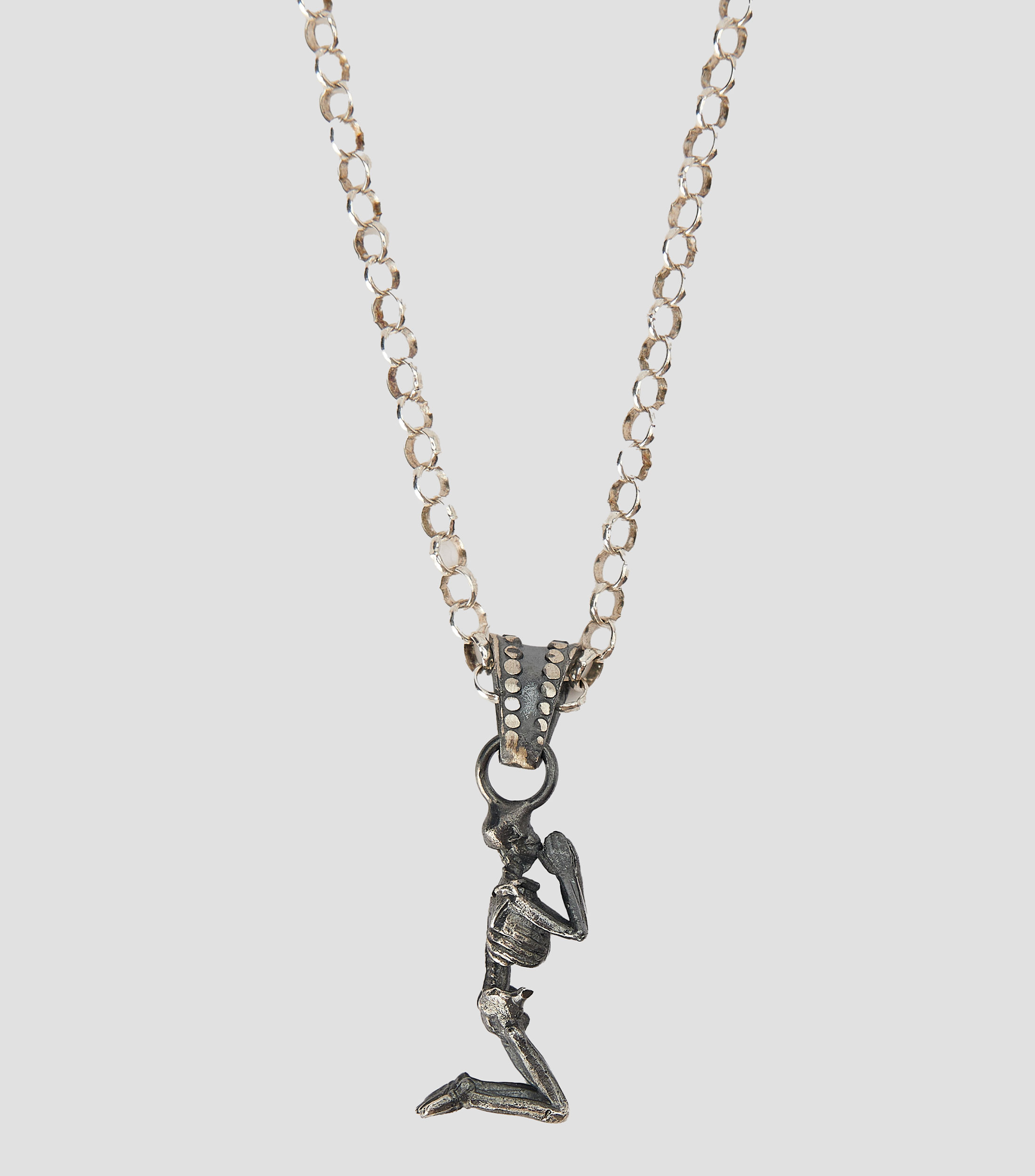 Dije de esqueleto con cadena en plata .925 Forgiveness Skull Hombre