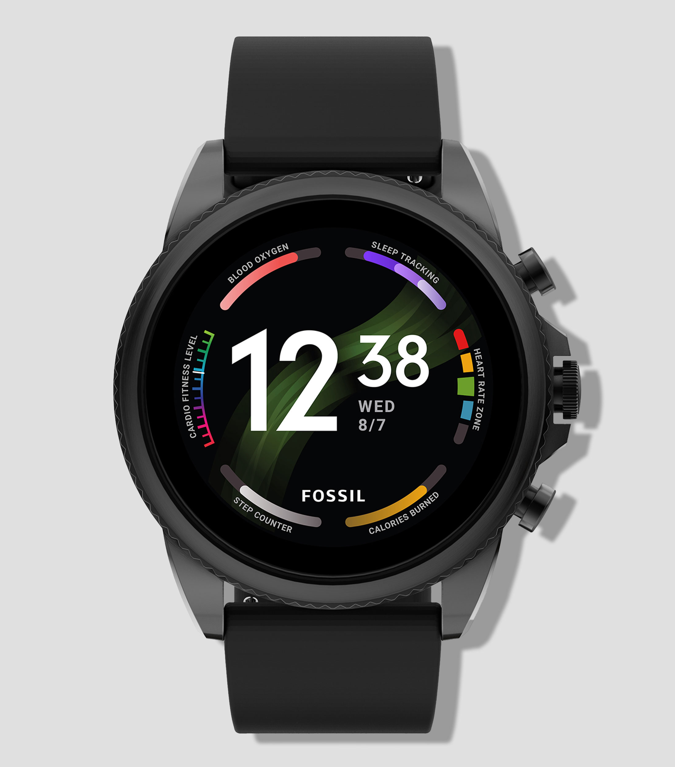 Fossil Smartwatch Fossil Gen 6; Muchas más funciones. Mucho más rápido.  Este smartwatch Gen 6 con pantalla táctil de 44 mm tiene una correa de  silicona negra, velocidad de carga 2 veces