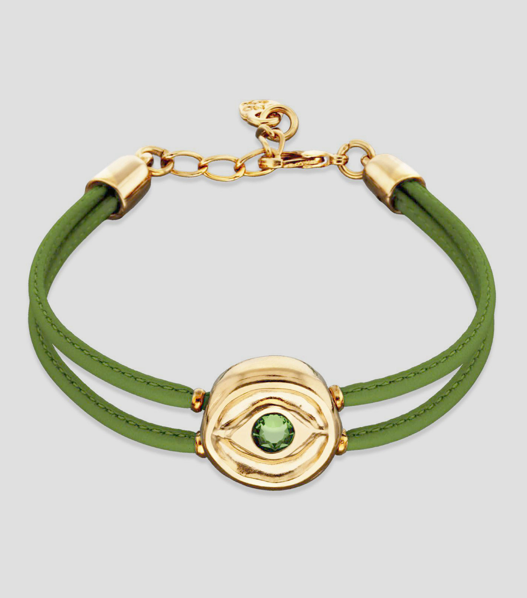 Pulsera verde con ojo Mujer