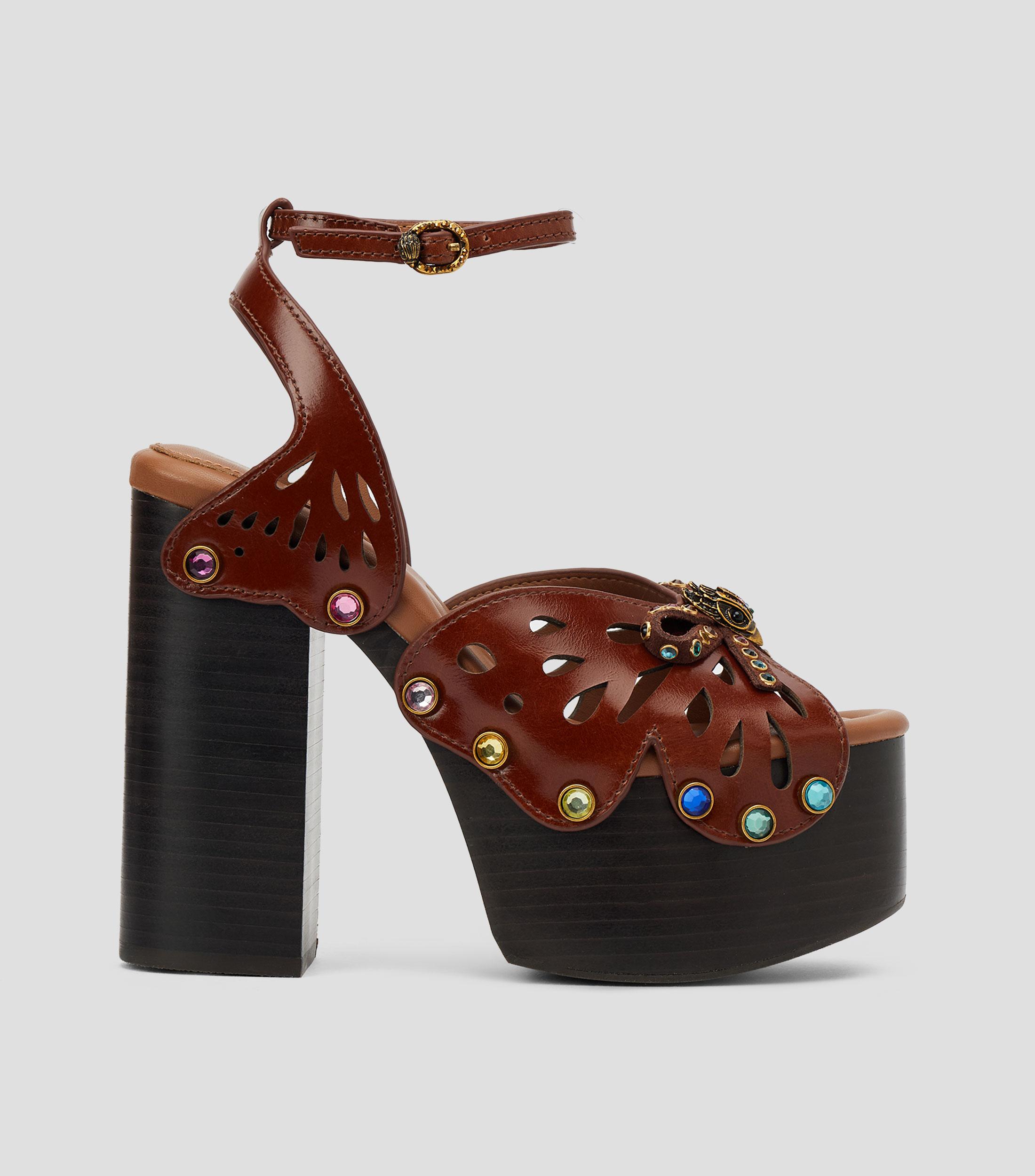 Sandalias con tacón alto ancho de 14 cm Mujer