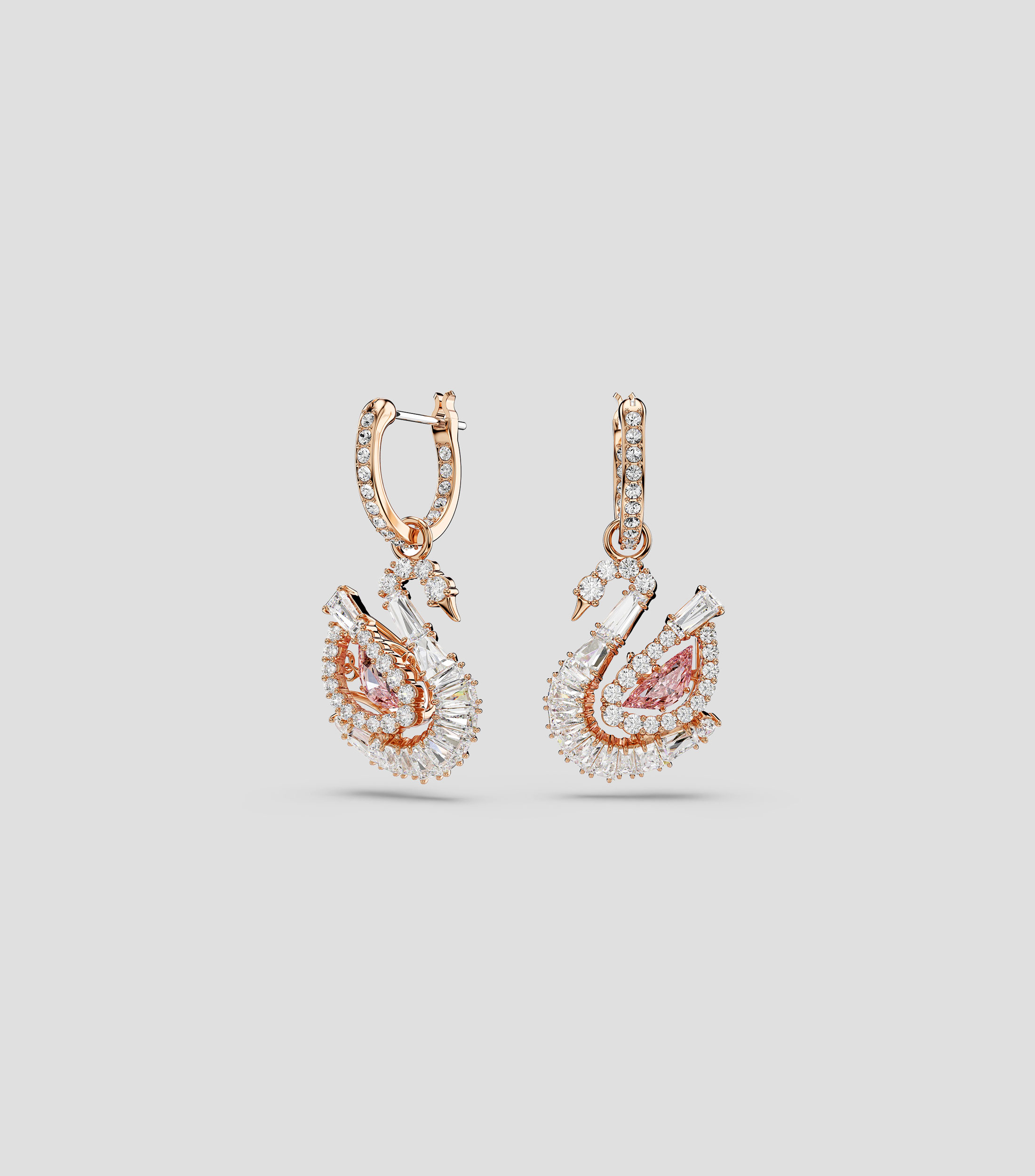 Pendientes en forma de cisne con zirconia Swarovski Swan Mujer