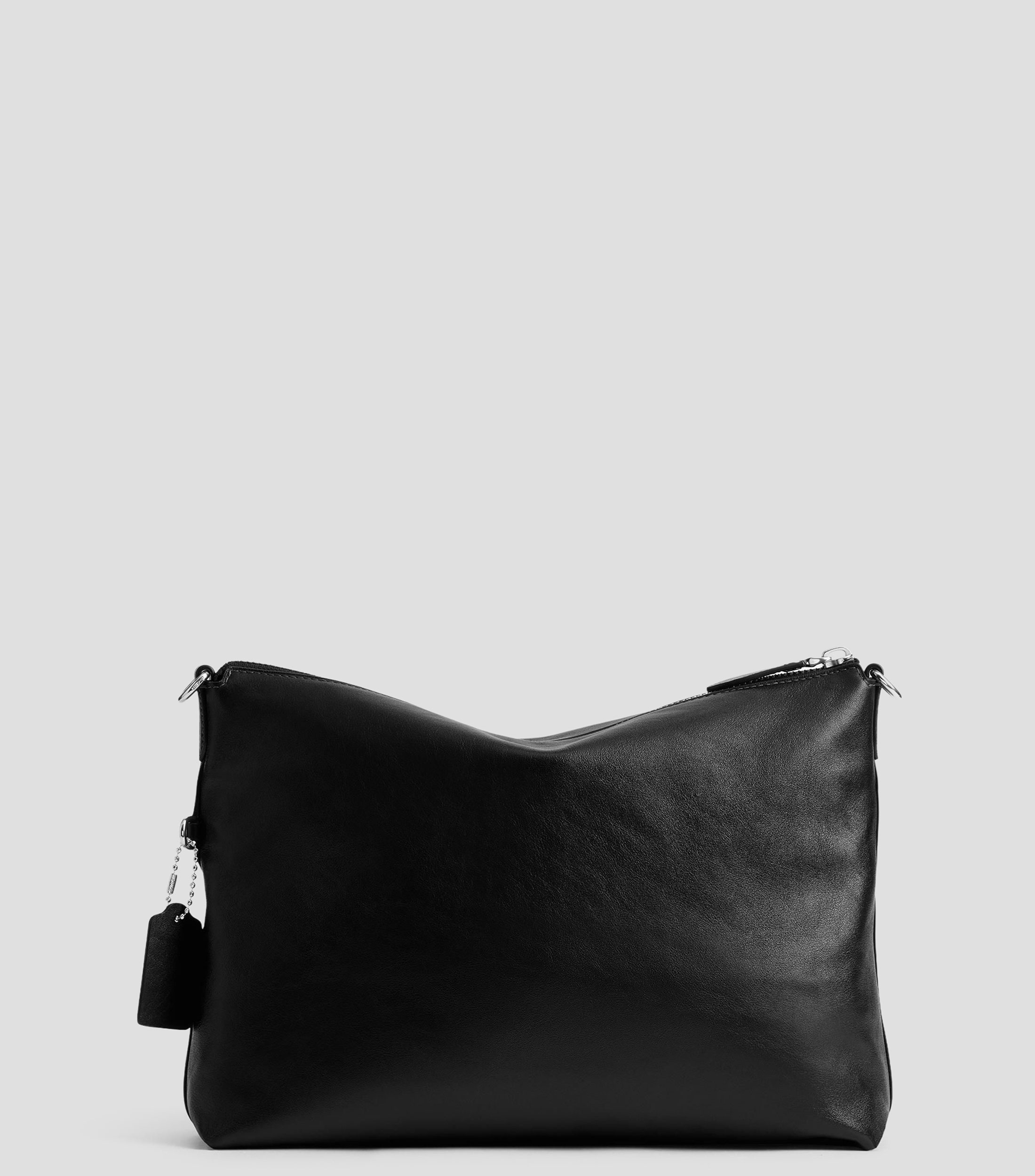 Bolso Messenger en piel Domino liso Hombre