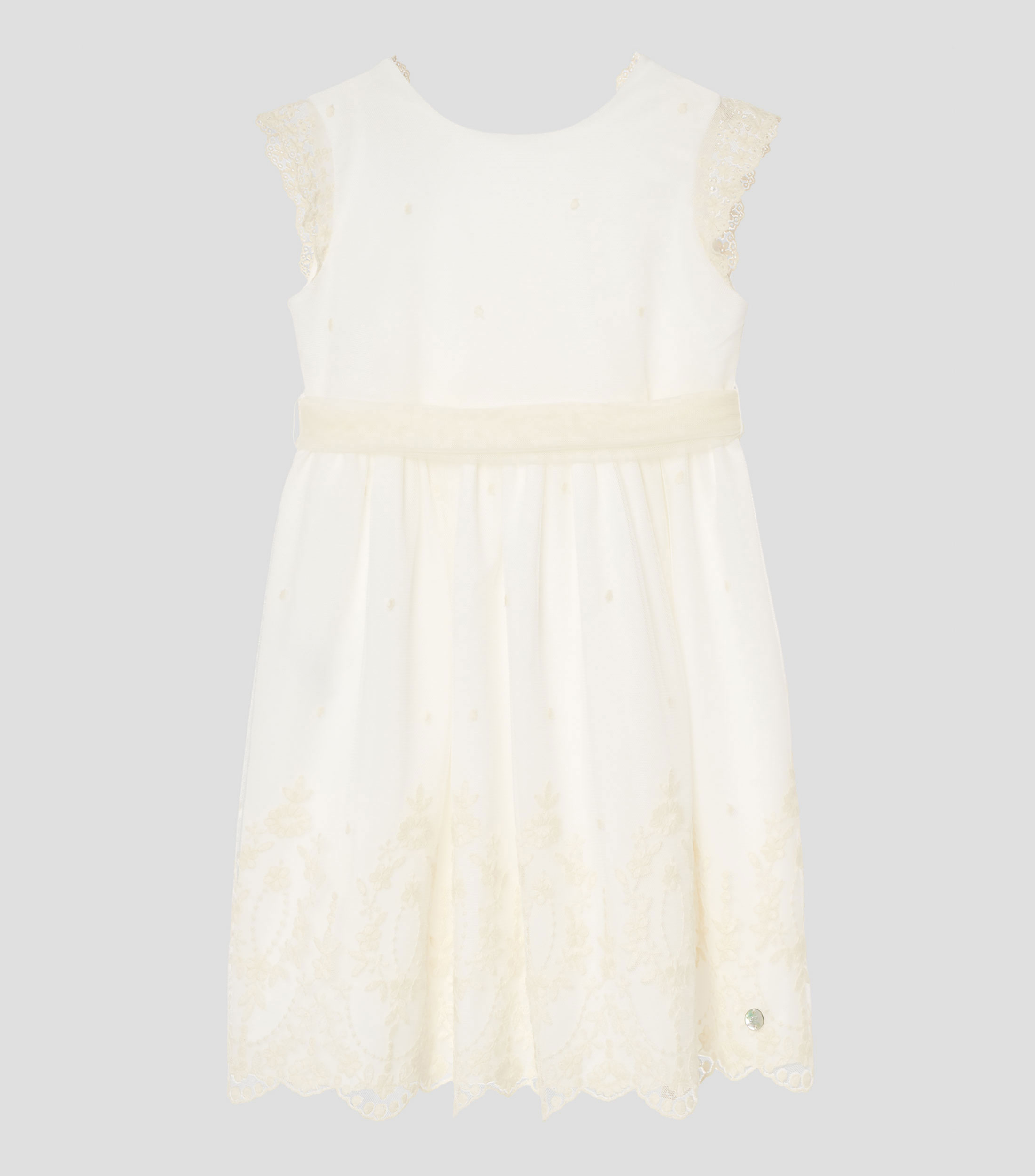 Vestido liso manga corta Niña