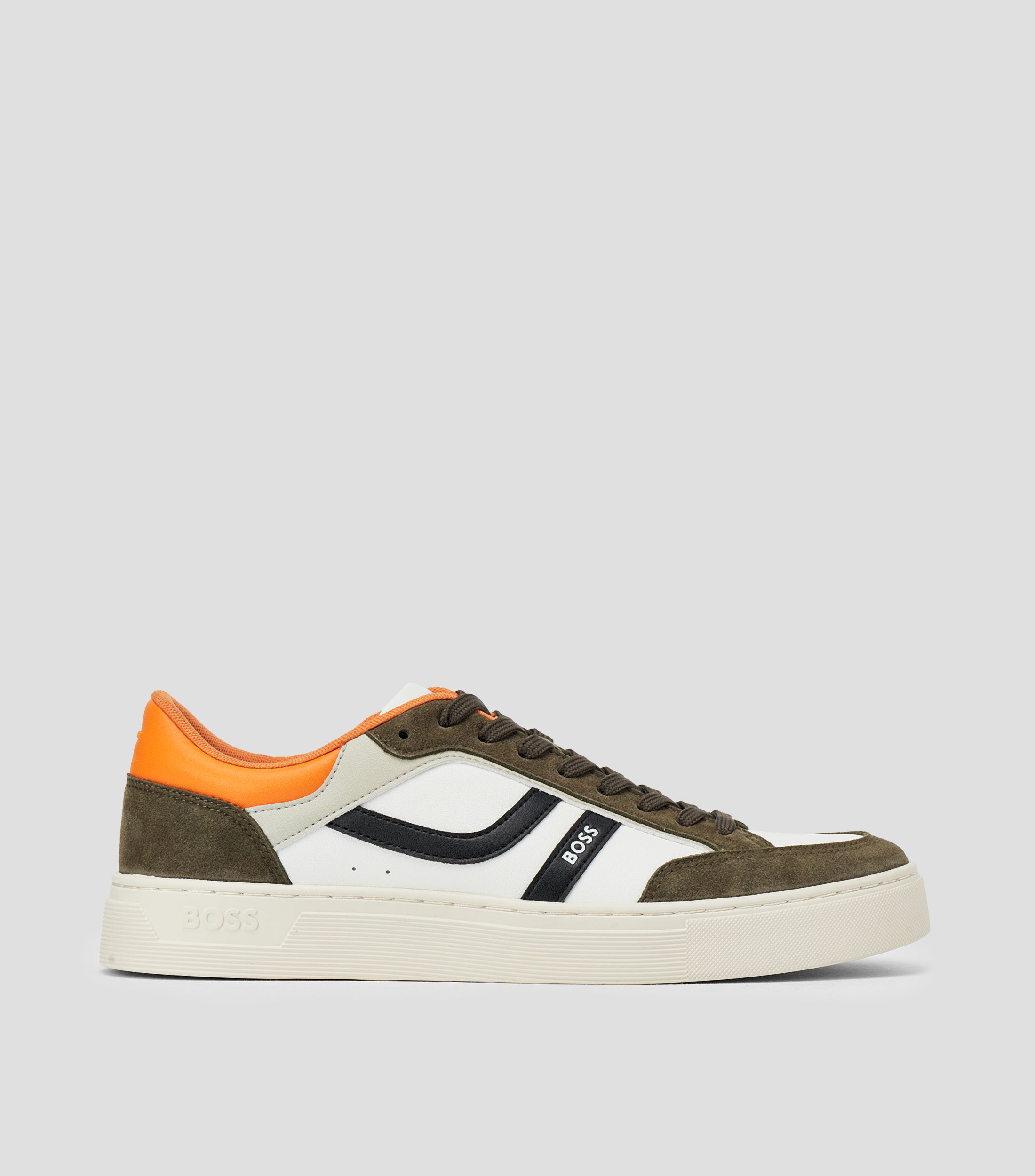Tenis de piel sintética con bloques de color Hombre
