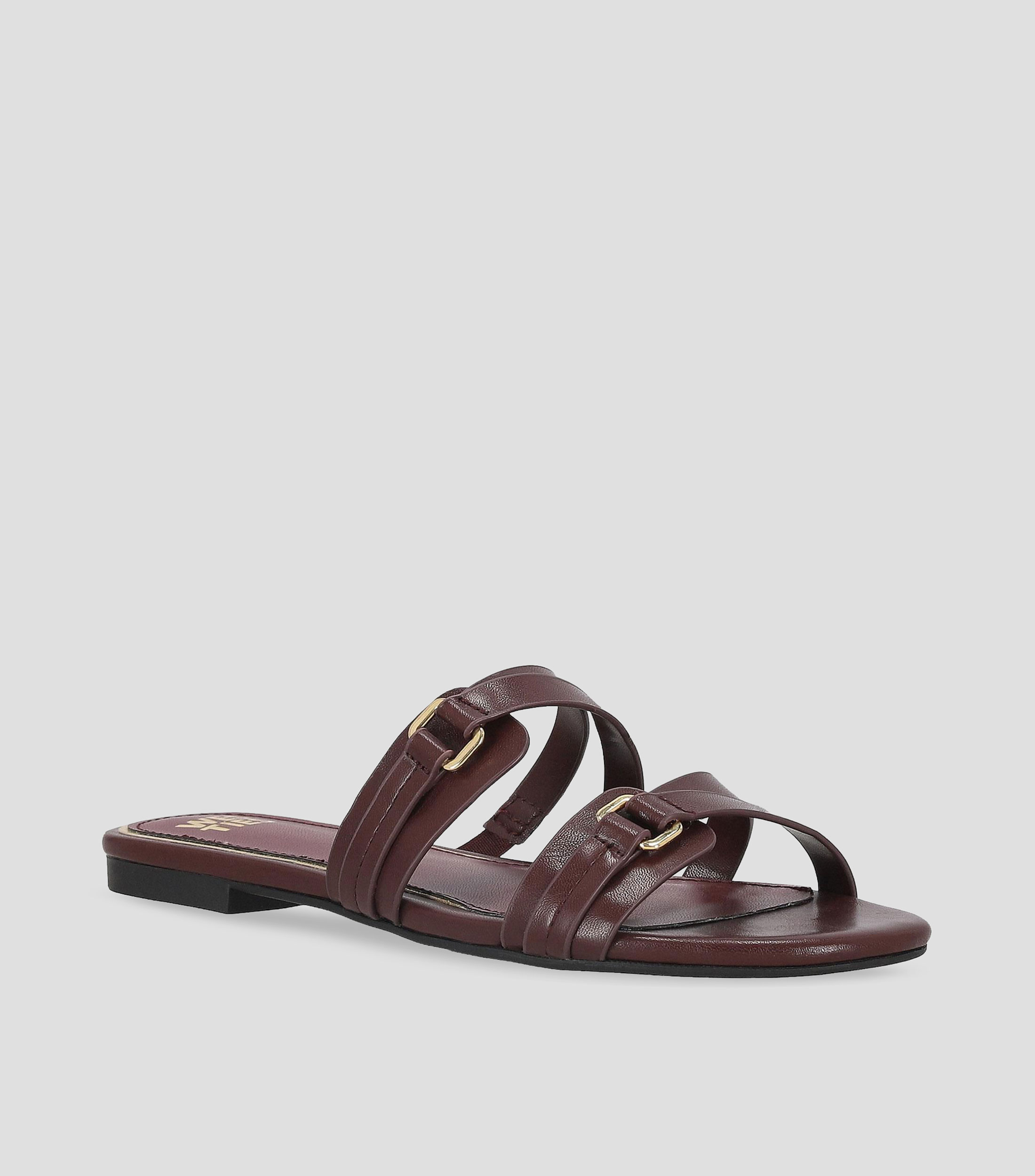 Sandalias con tacón bajo media luna Mujer