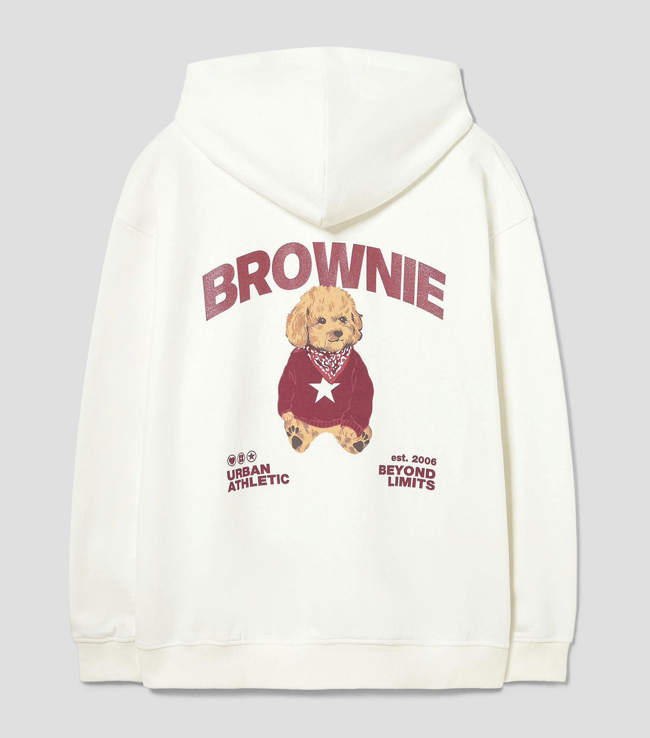 Sudadera canguro con capucha con estampado Mujer