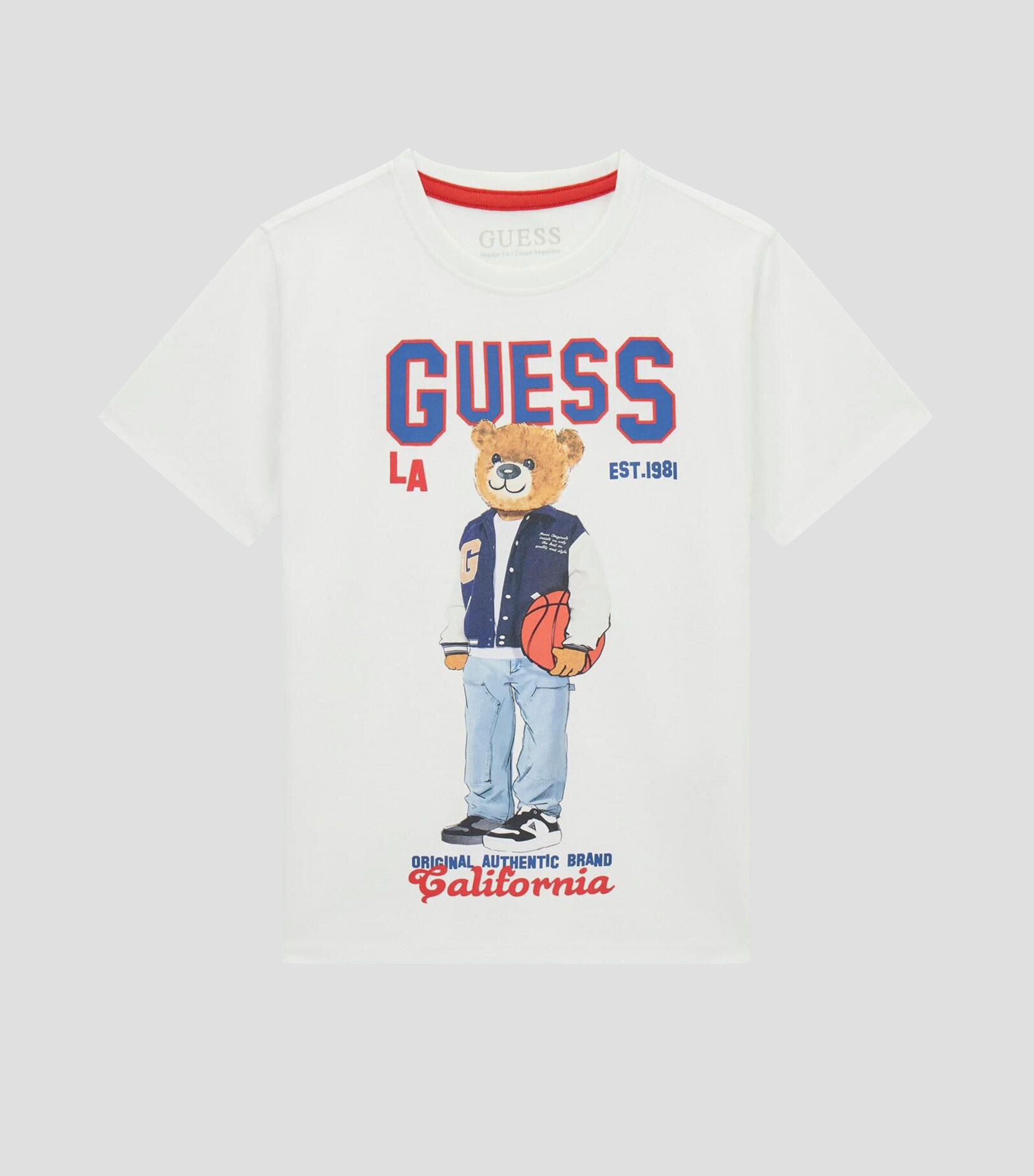 Playera cuello redondo manga corta con estampado Niño