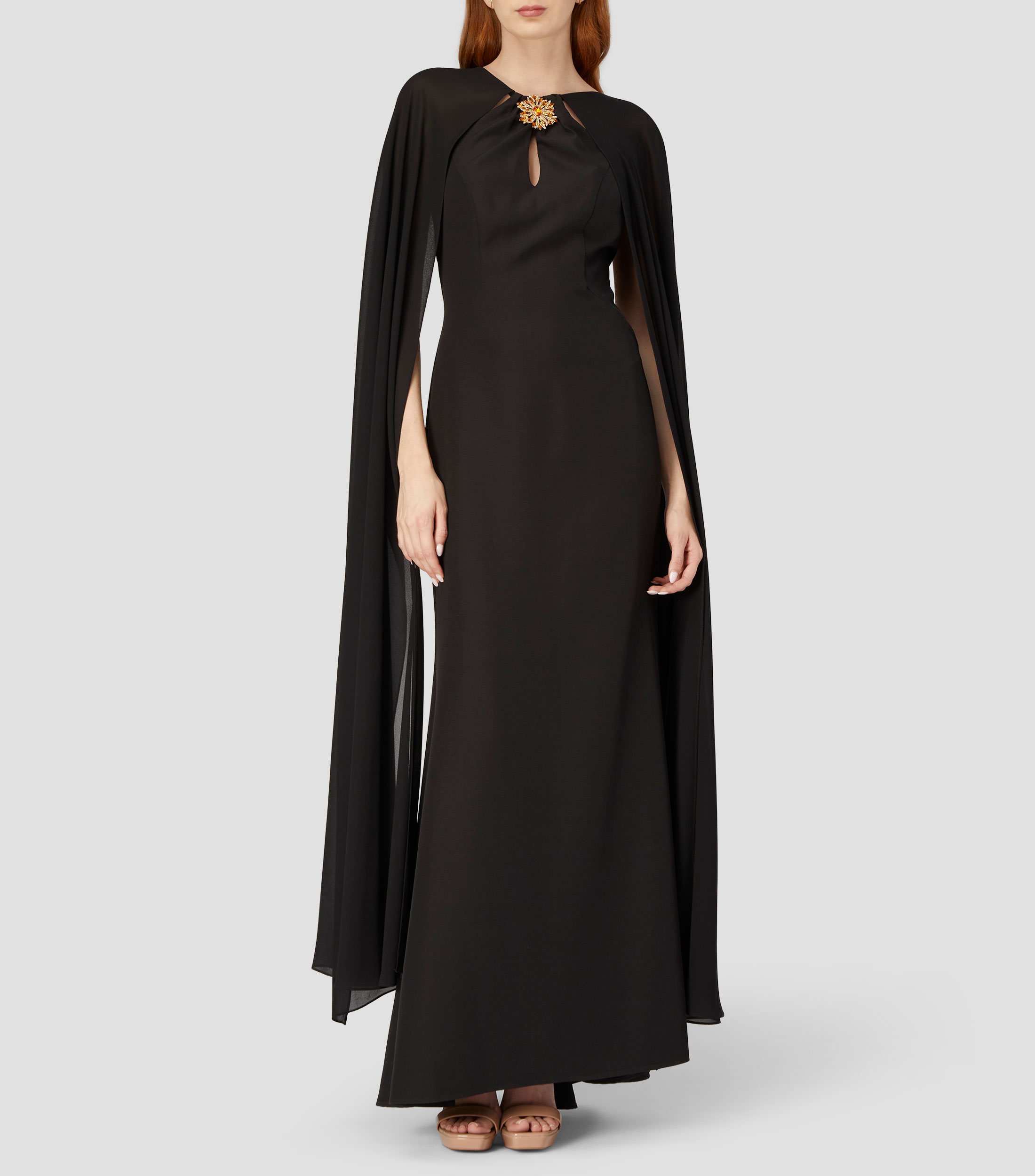 Vestido de fiesta largo liso Mujer