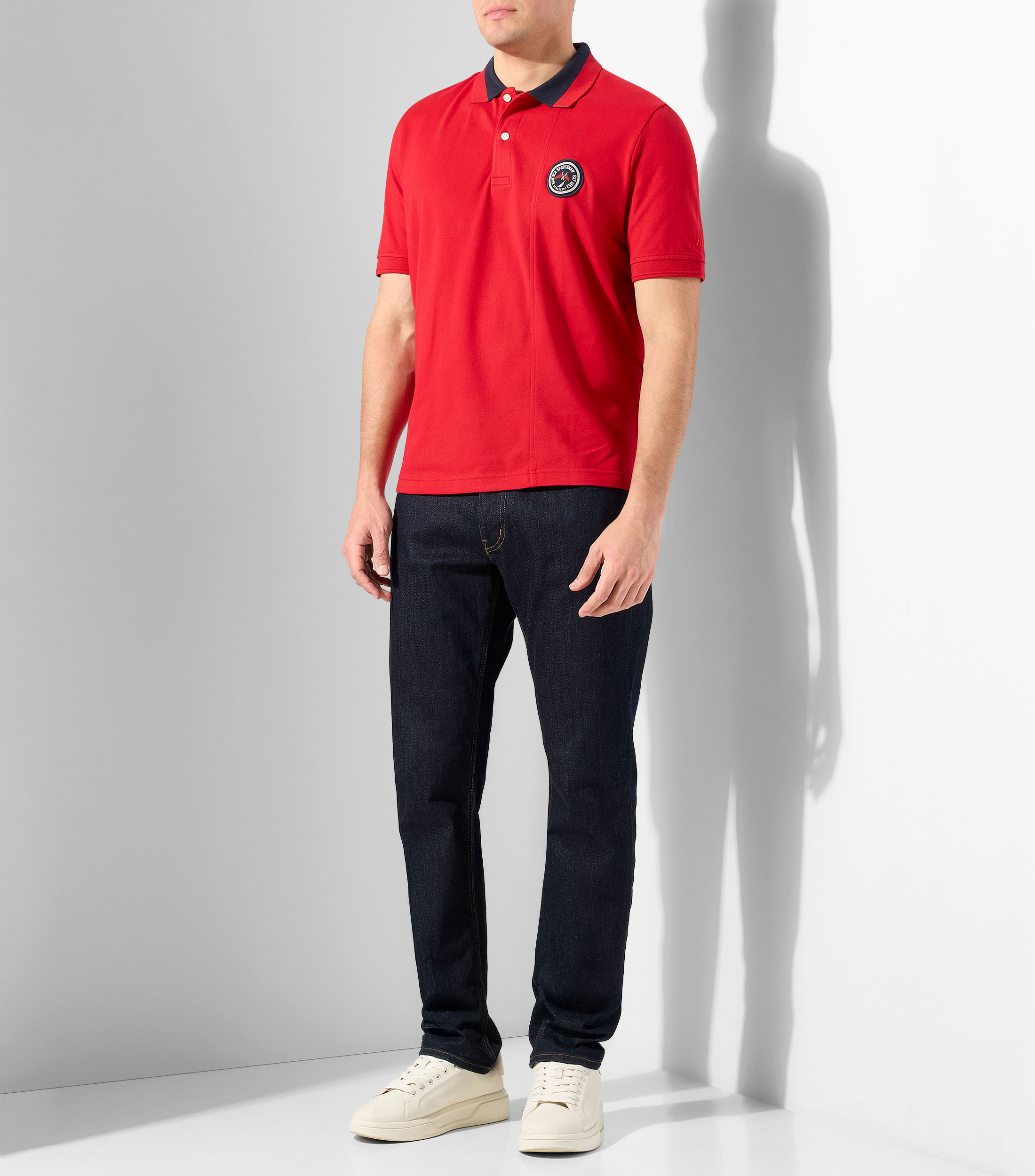 Playera tipo polo manga corta lisa Hombre