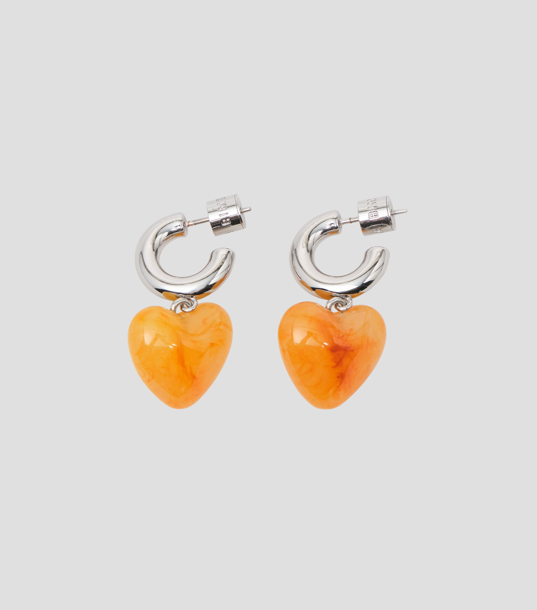 Aretes de aro con corazón Mujer