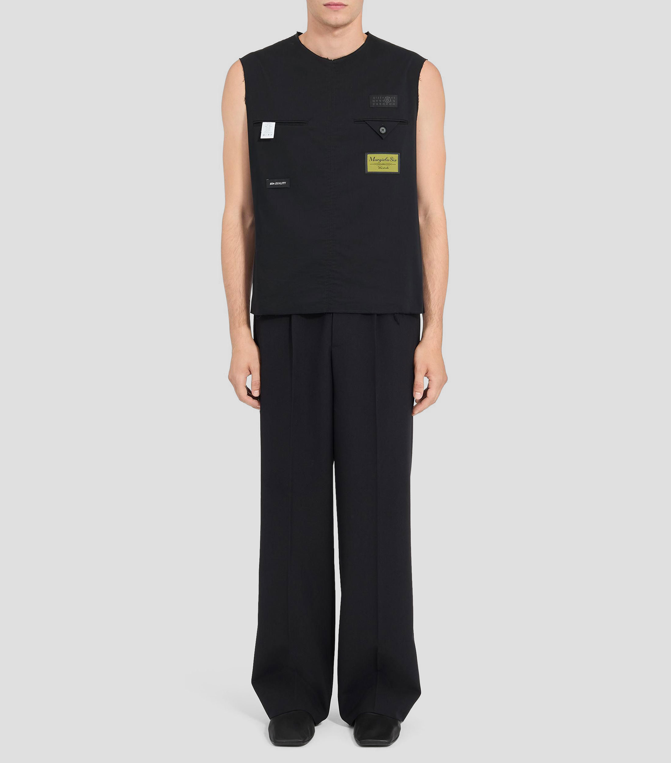 Playera de cuello redondo sin mangas lisa Hombre