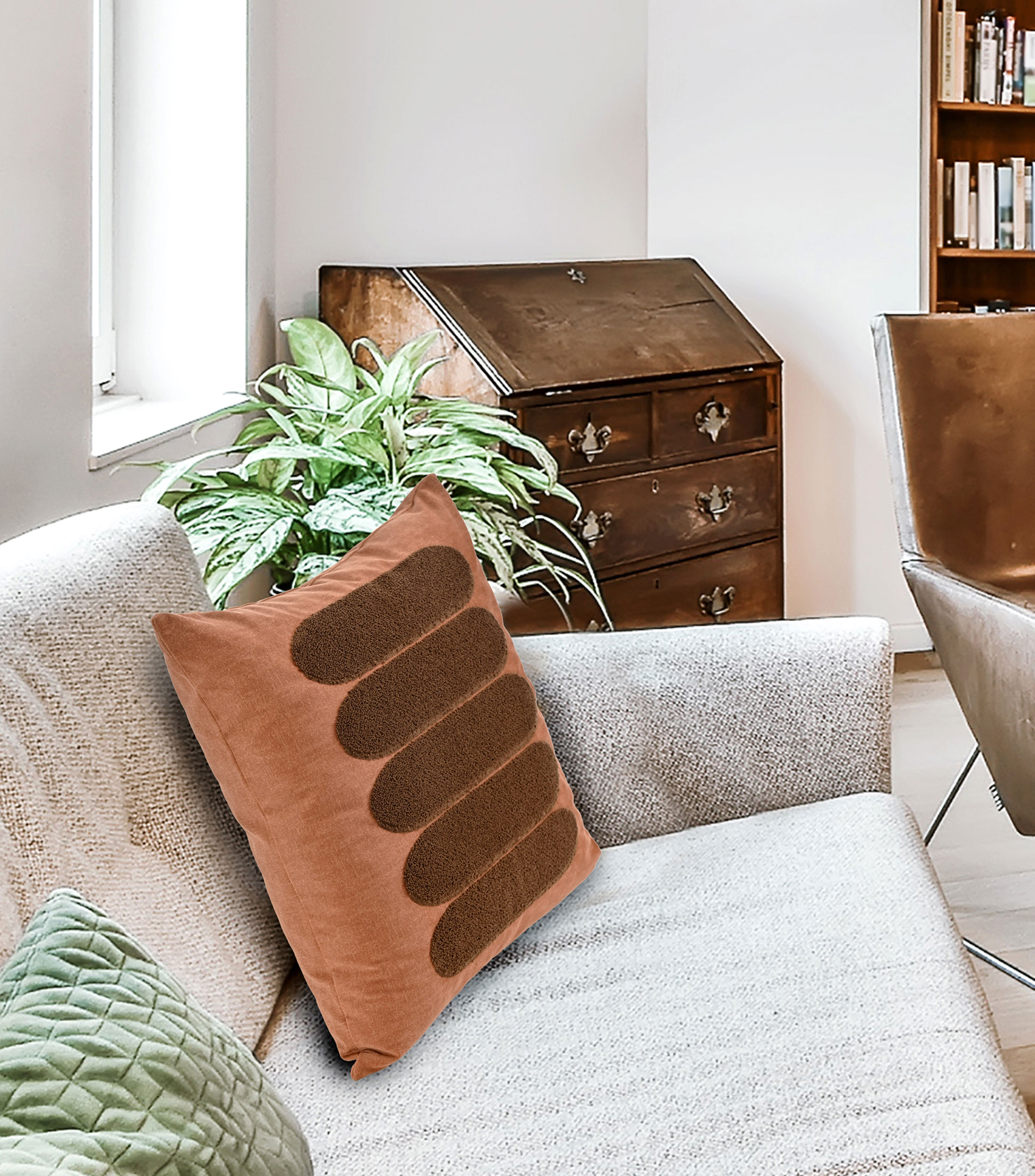 Cojín decorativo con óvalos shedron