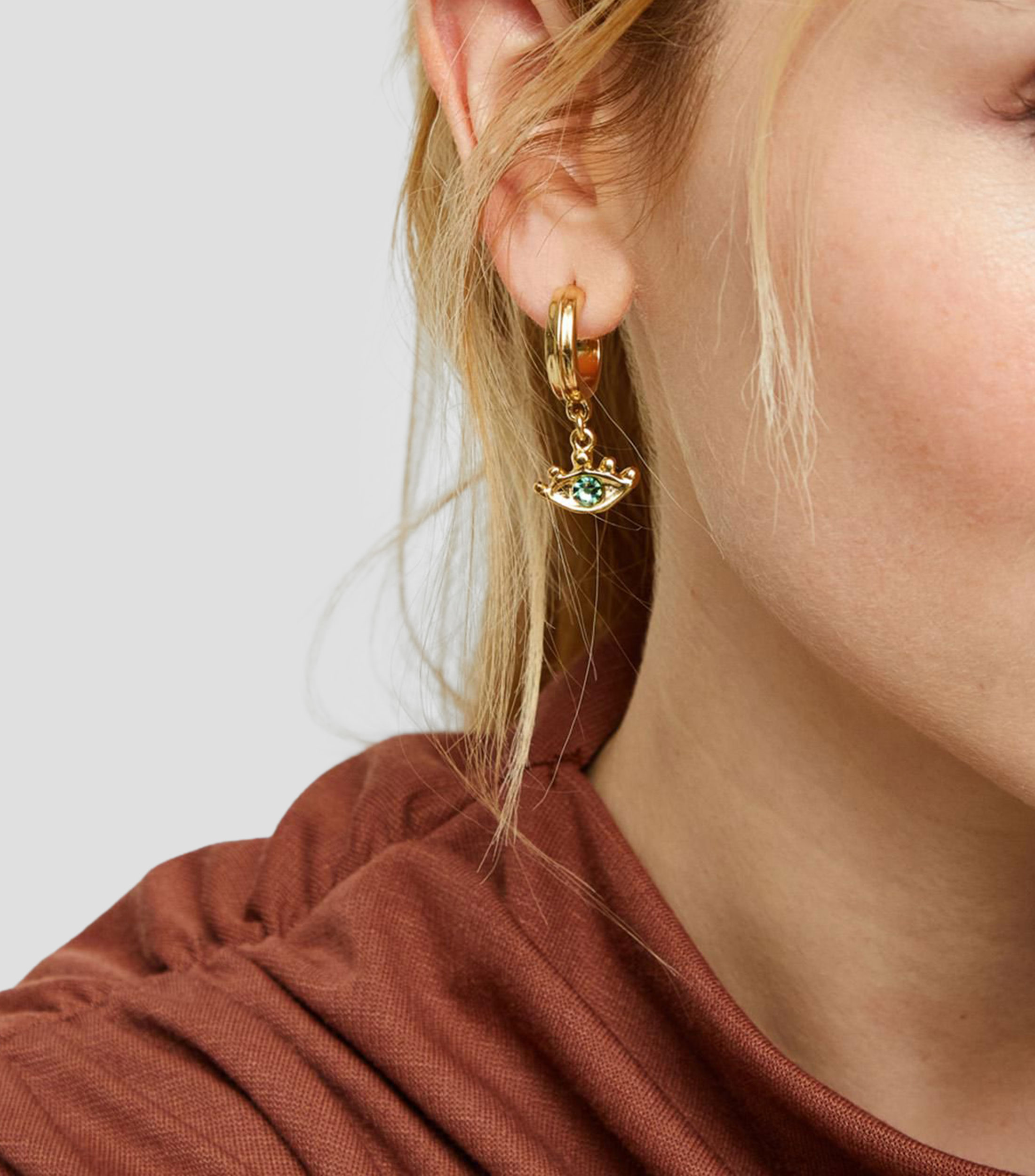 Pendientes de aro con ojo Mujer