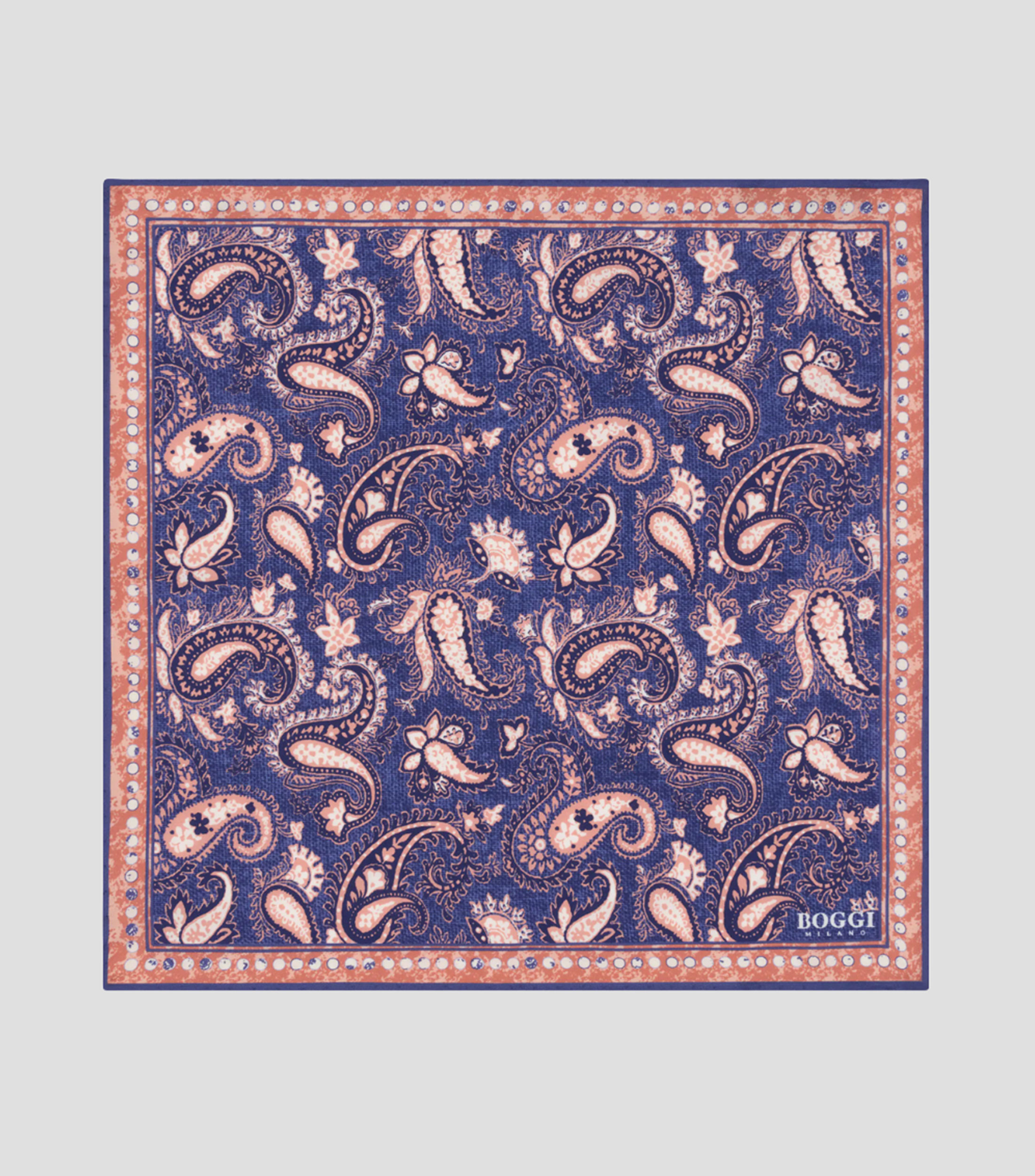 Pañuelo de seda estampado Hombre