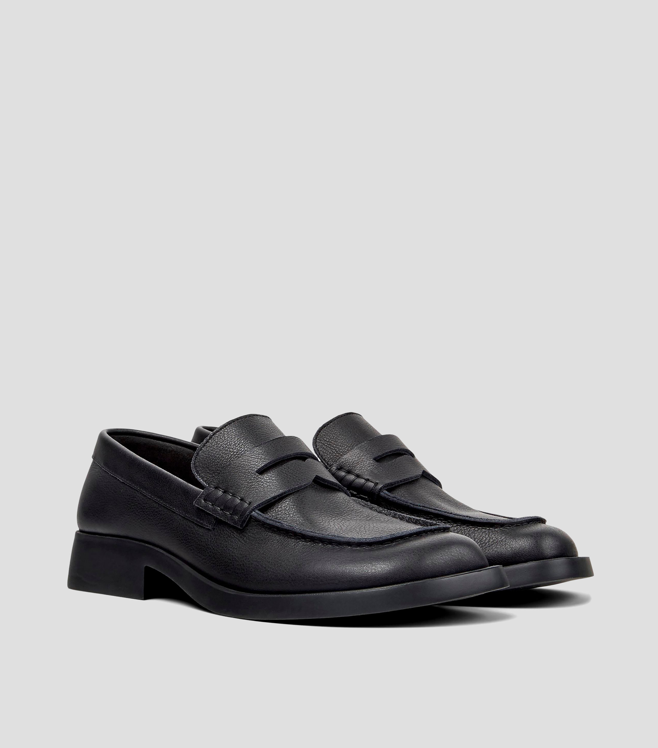 Mocasines en piel con detalle de antifaz Mujer