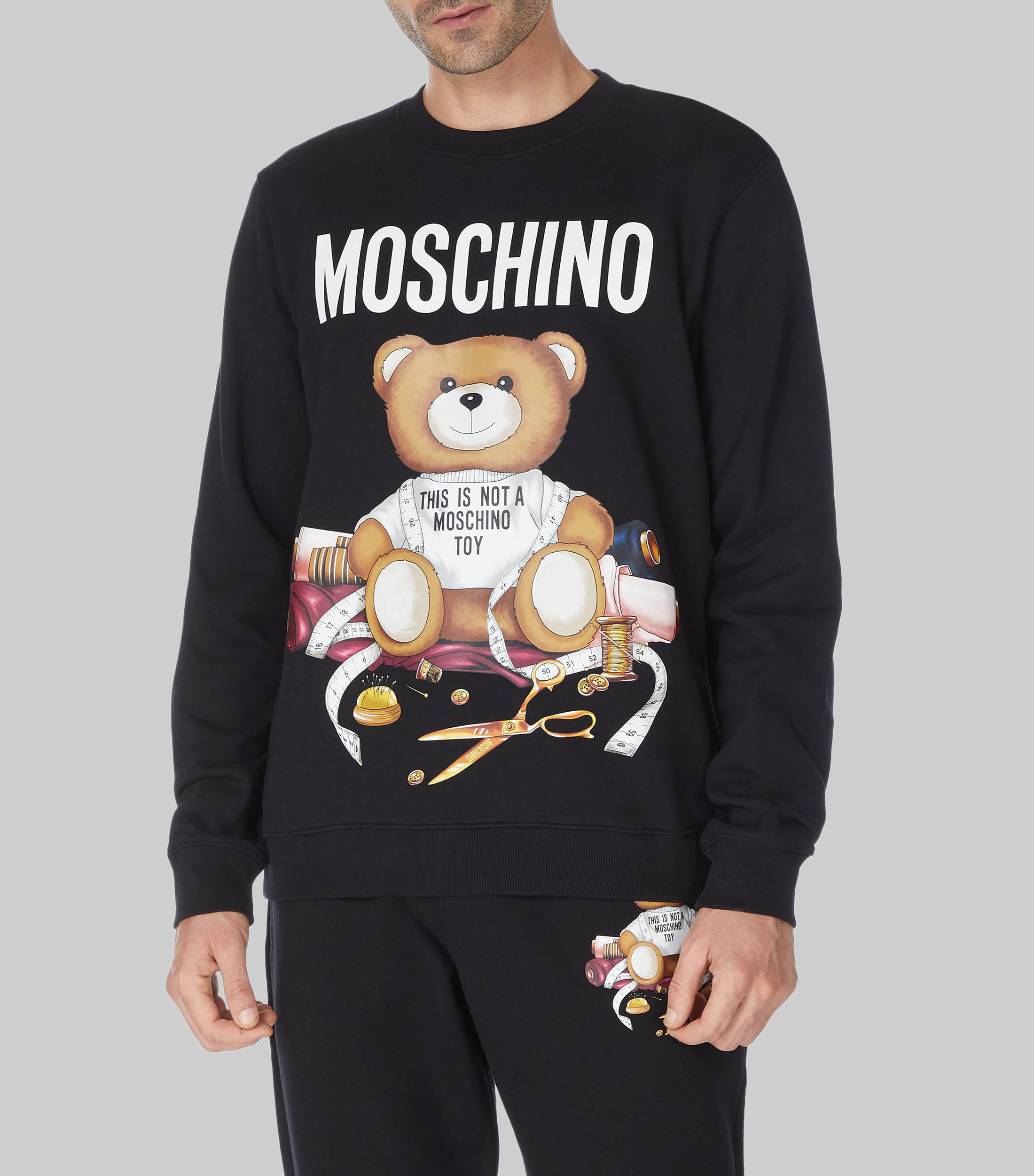  MOSCHINO hombre sudadera con capucha Teddy bear gris, Gris :  Ropa, Zapatos y Joyería