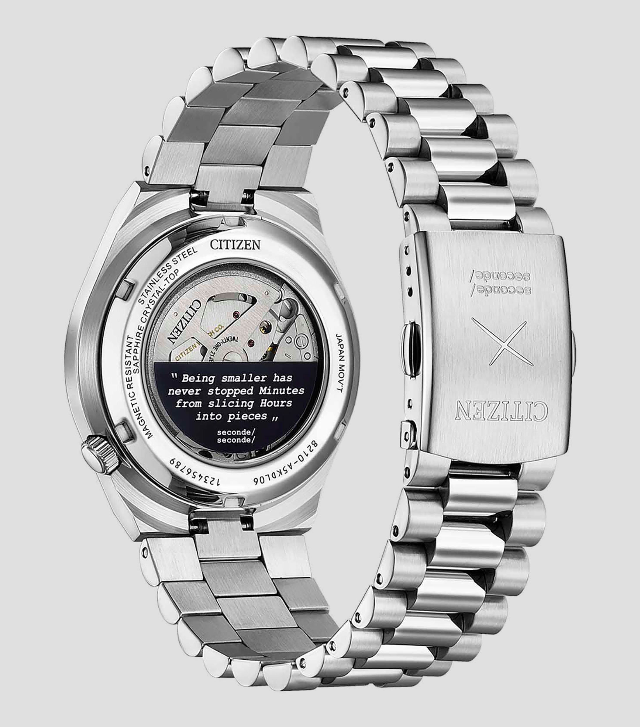 Reloj Unisex Tsuyosa Seconde / Seconde De vestir Azul, Plateado