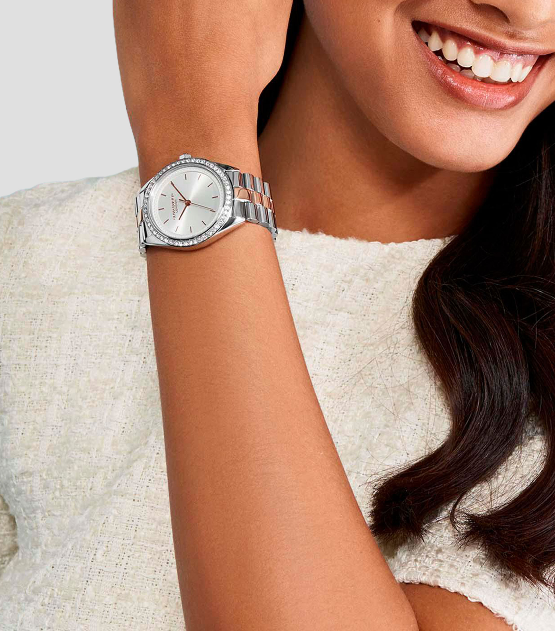 Reloj para Mujer Bejewelled Casual Plateado