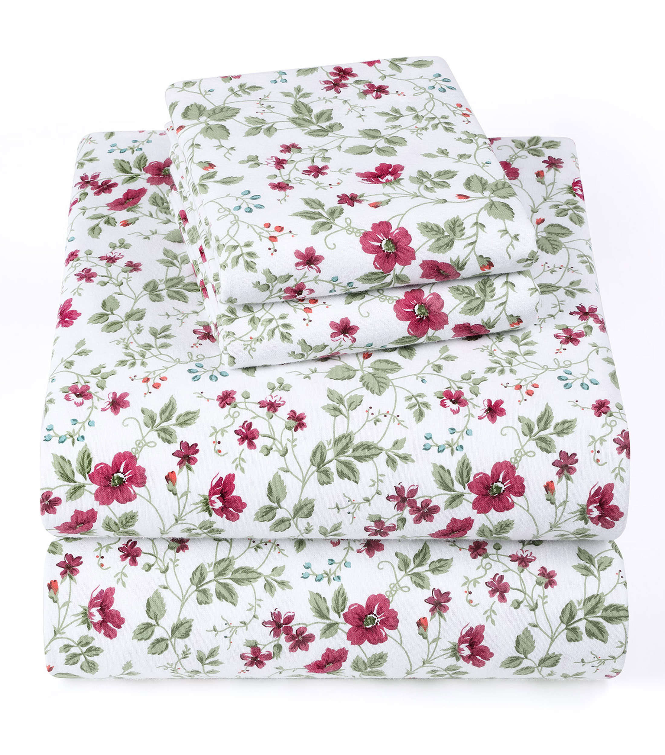 Juego de Sábanas King size en franela Spring Bloom Red New