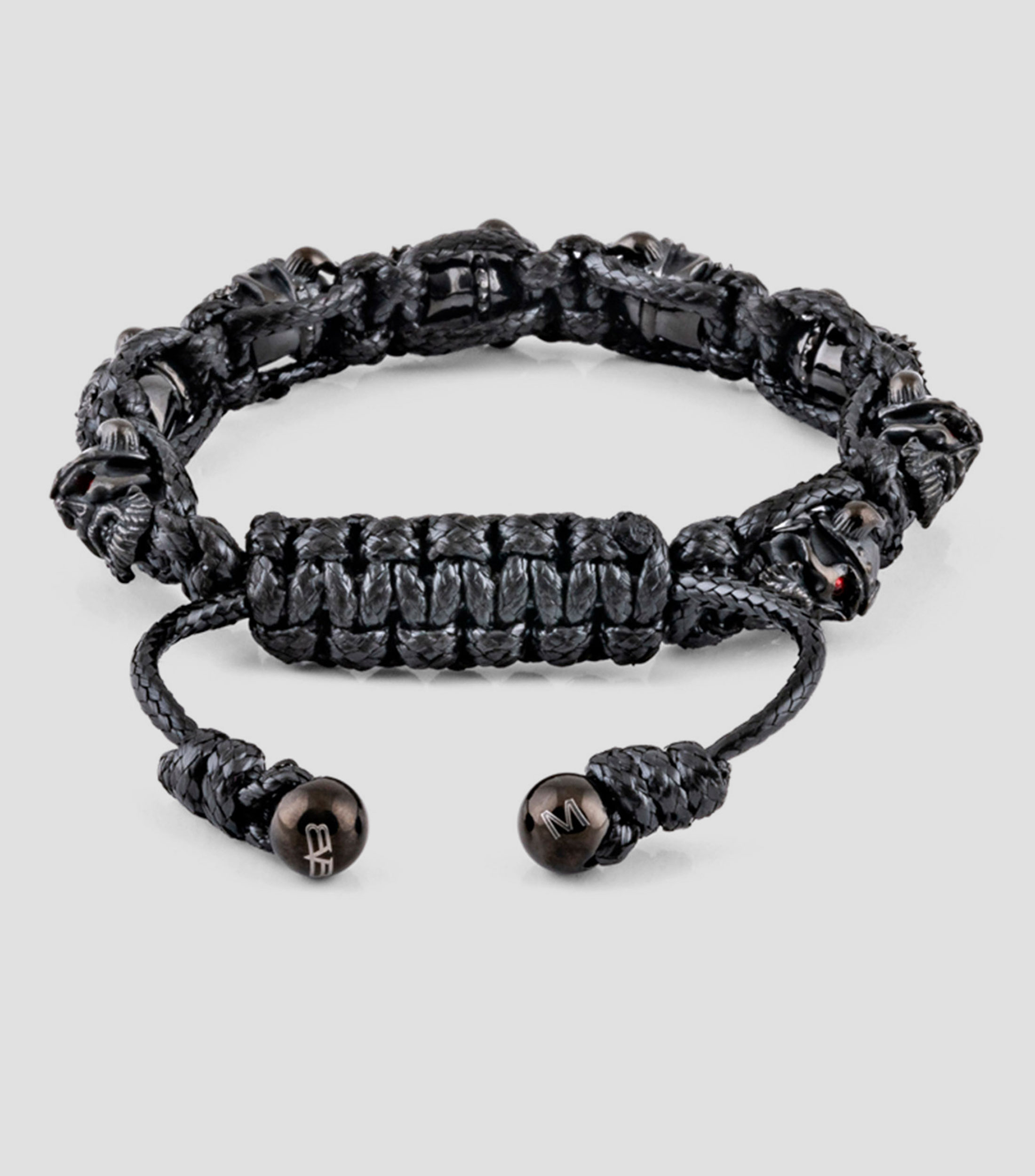 Pulsera con Calaveras Vikingas Joyeria Acero Hombre
