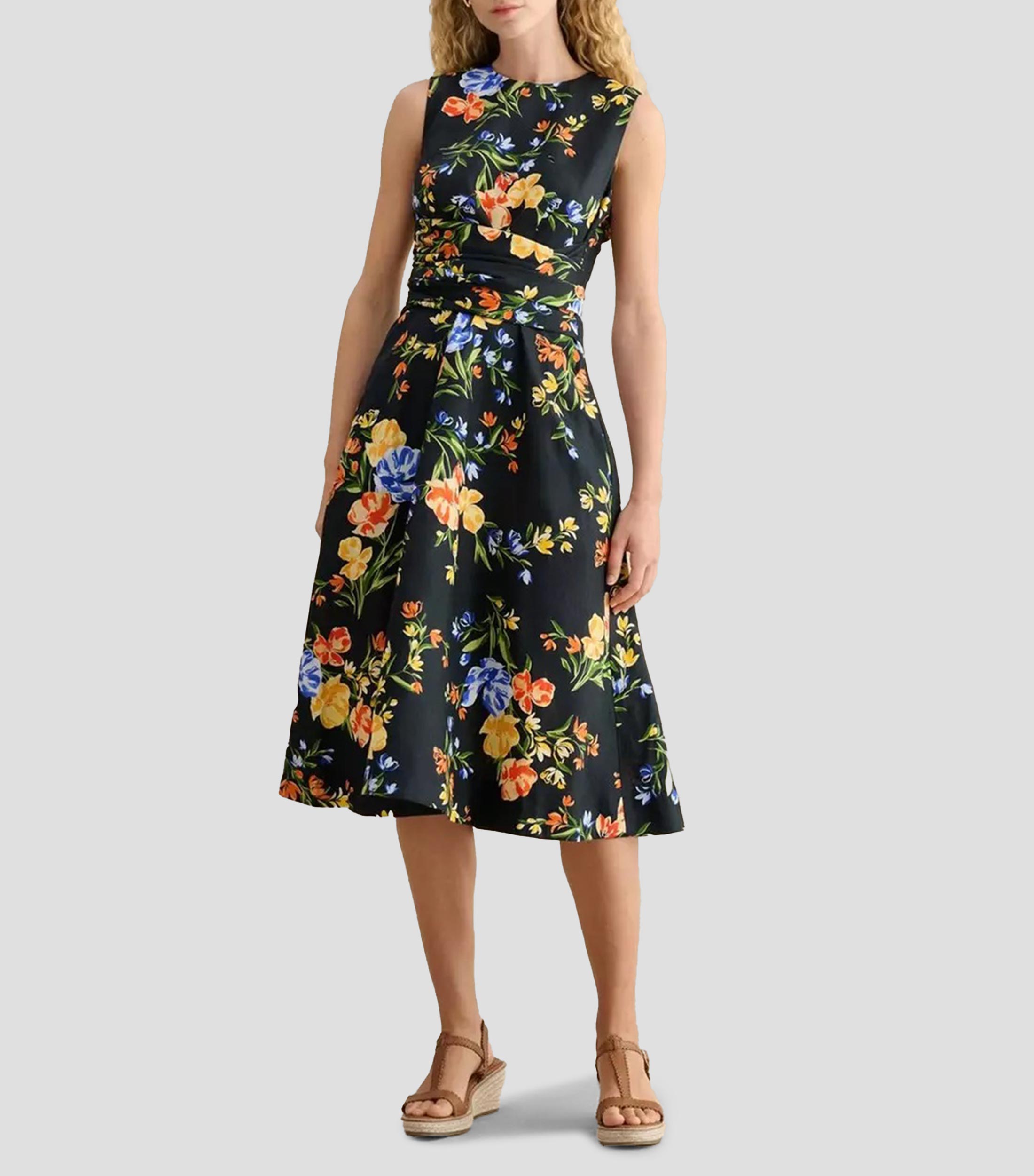 Vestido midi fantasía Mujer