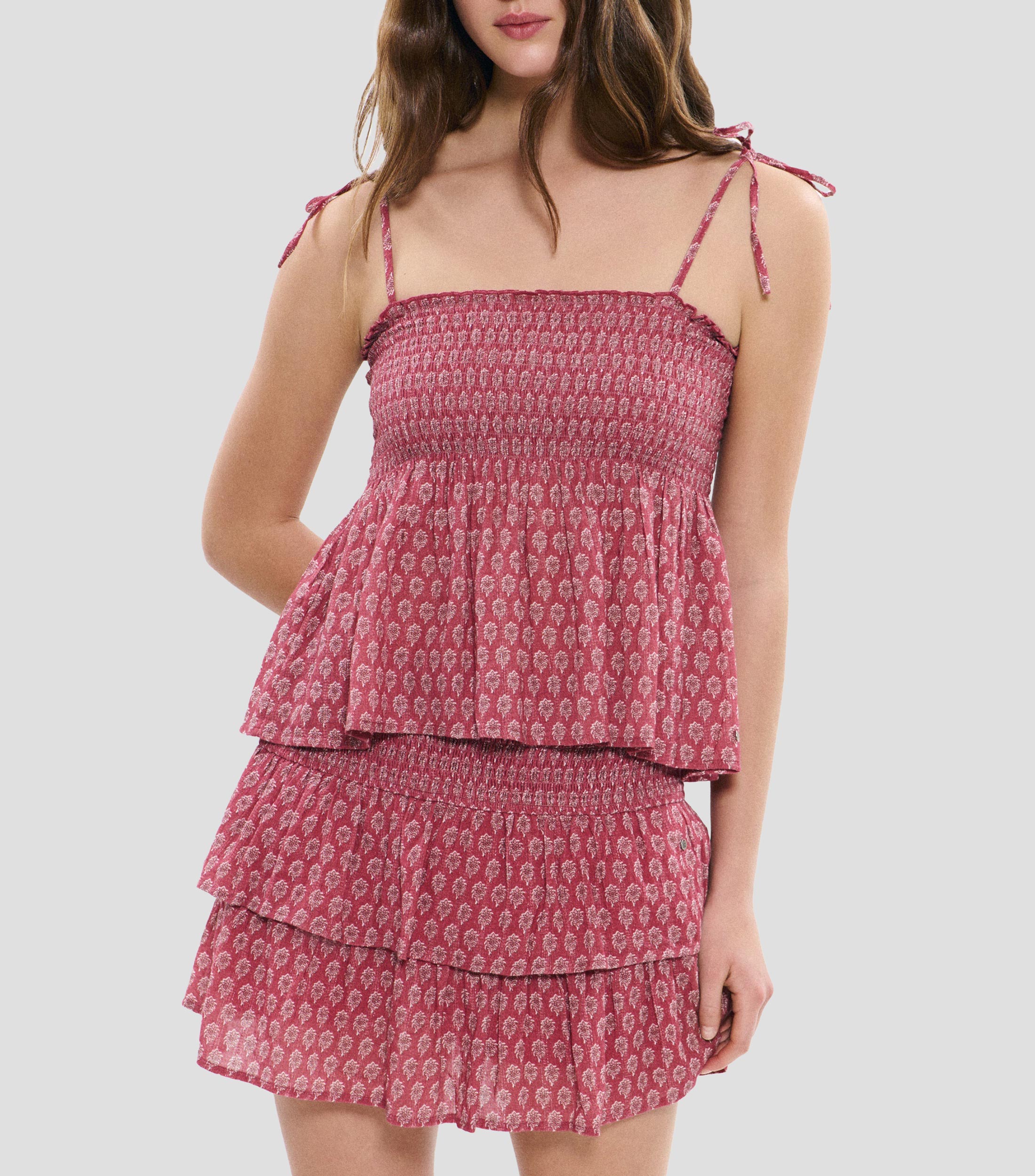 Blusa estampada sin mangas Mujer