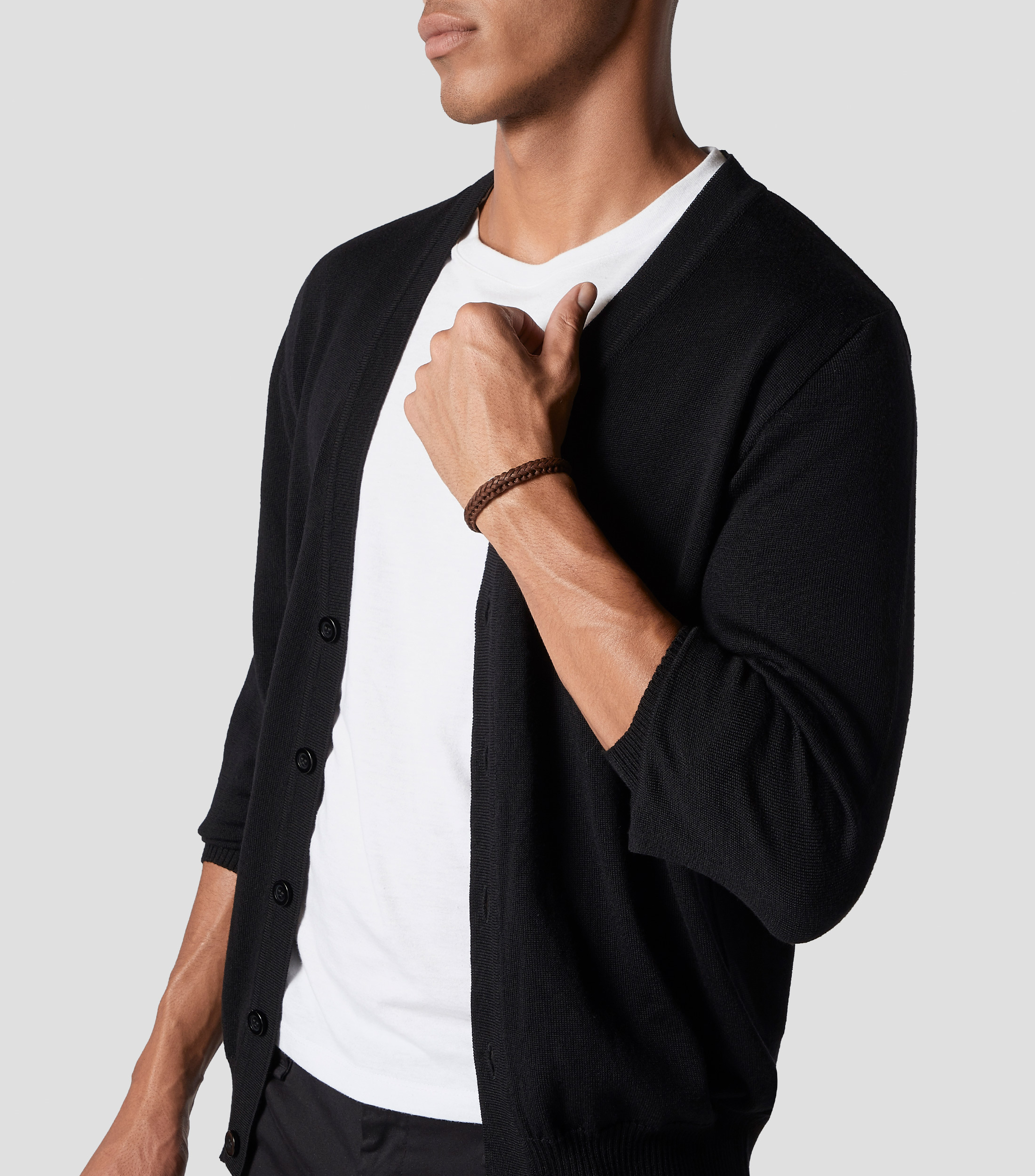 Pulsera entrelazada en Piel Hombre