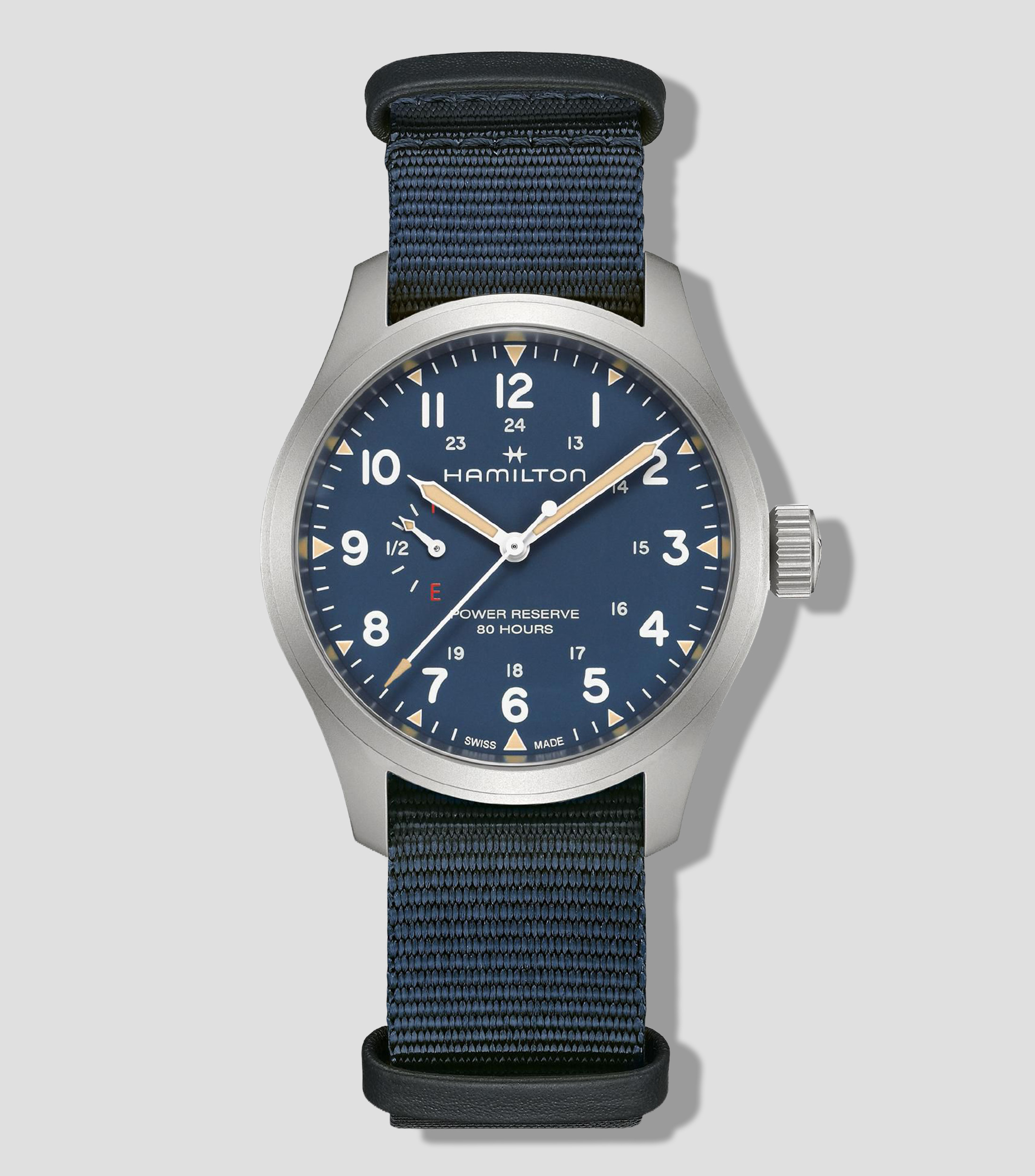 Reloj Unisex Khaki Field Power Deportivo Azul, Plateado