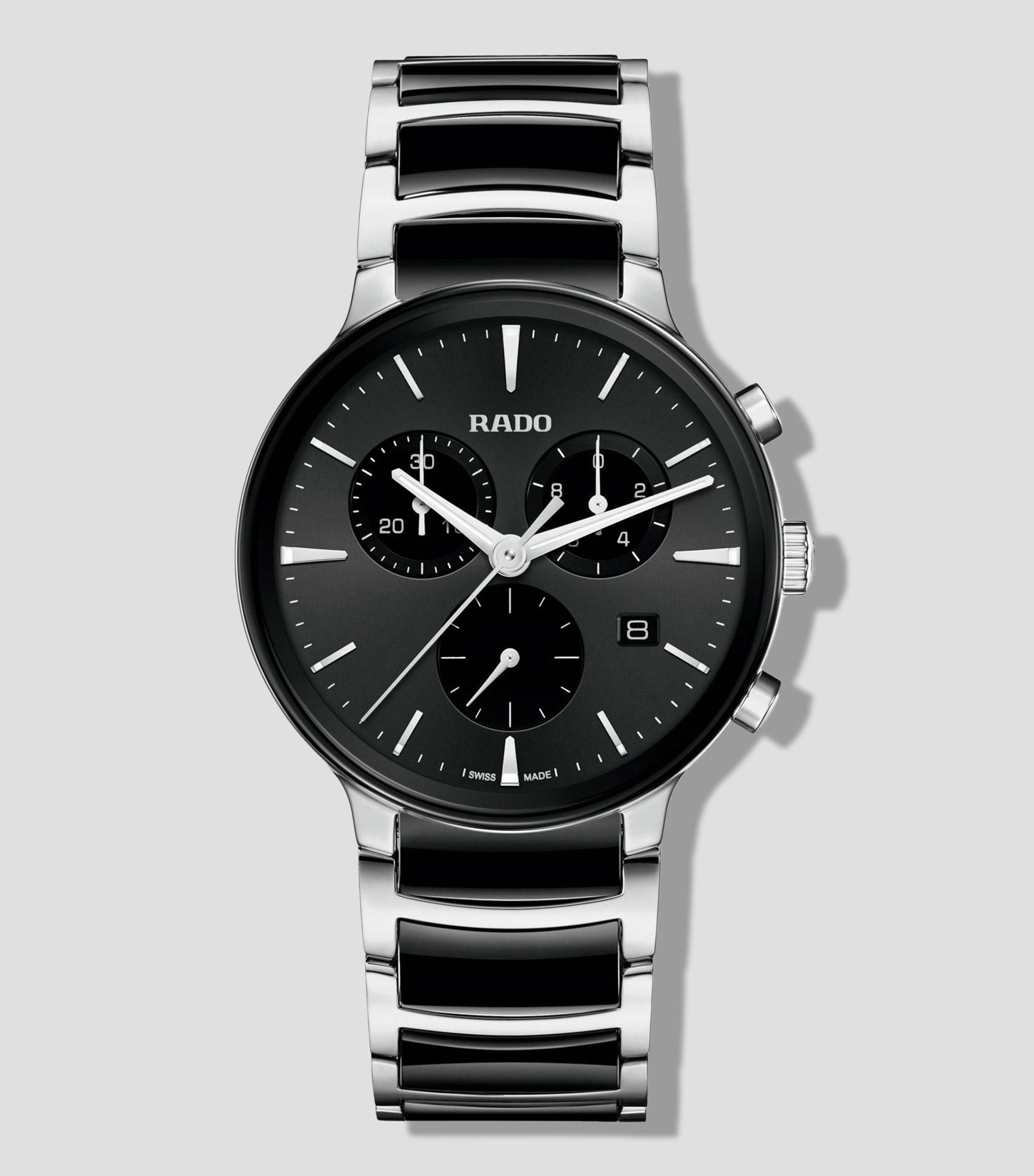 Reloj para hombre Centrix Chronograph Casual Plateado, Negro