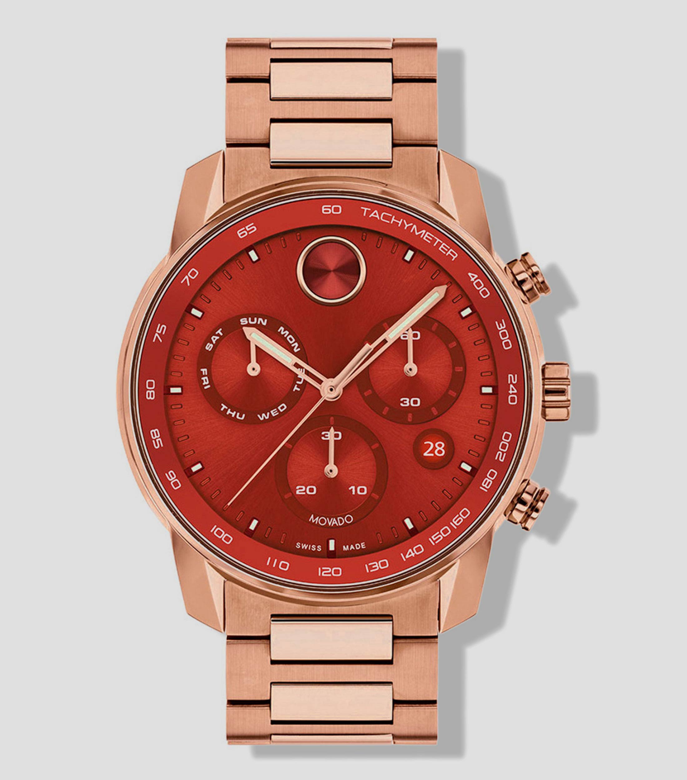Reloj para Hombre Bold, Deportivo, Bronce, Rojo