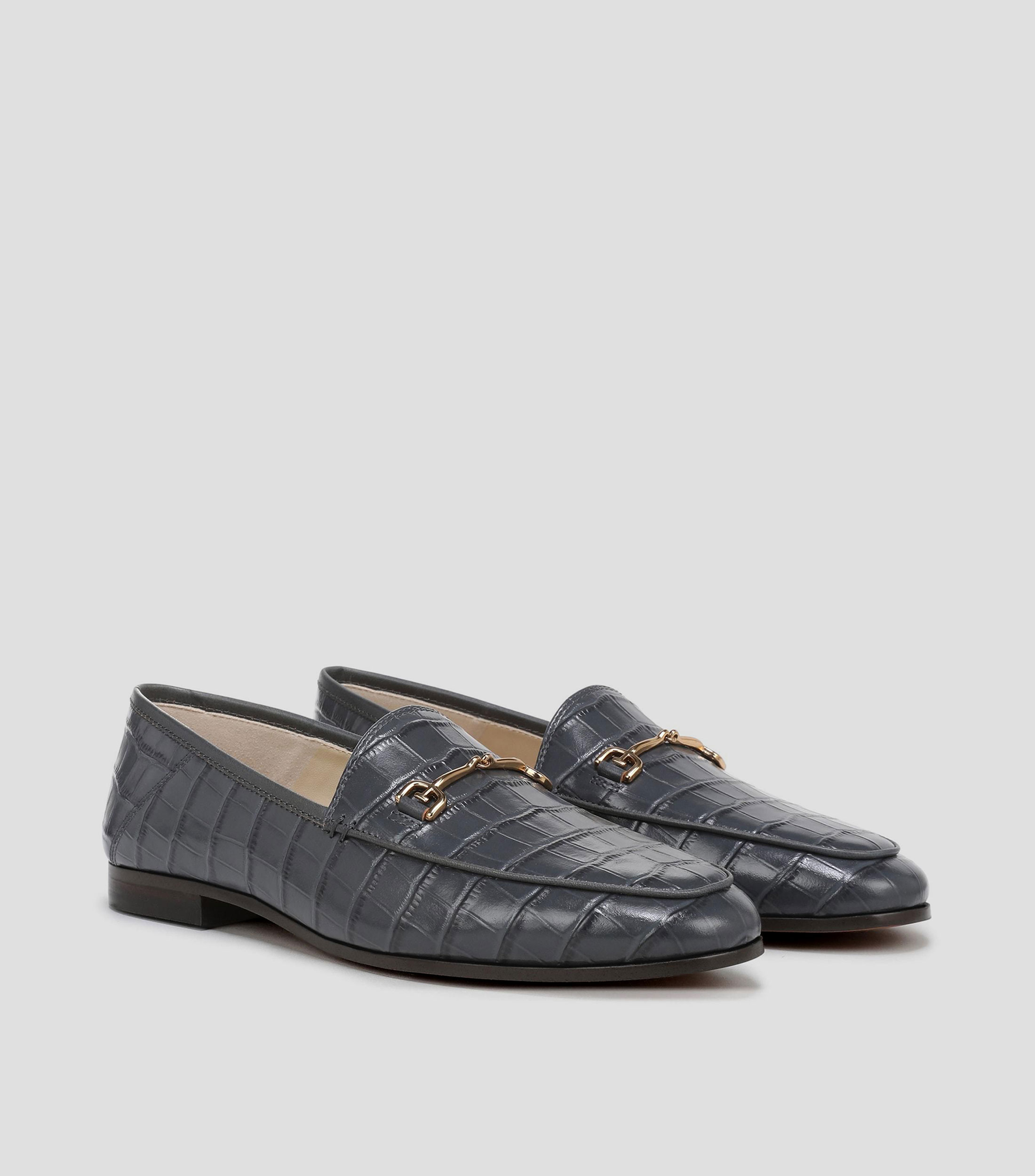 Mocasines en piel con herraje Mujer