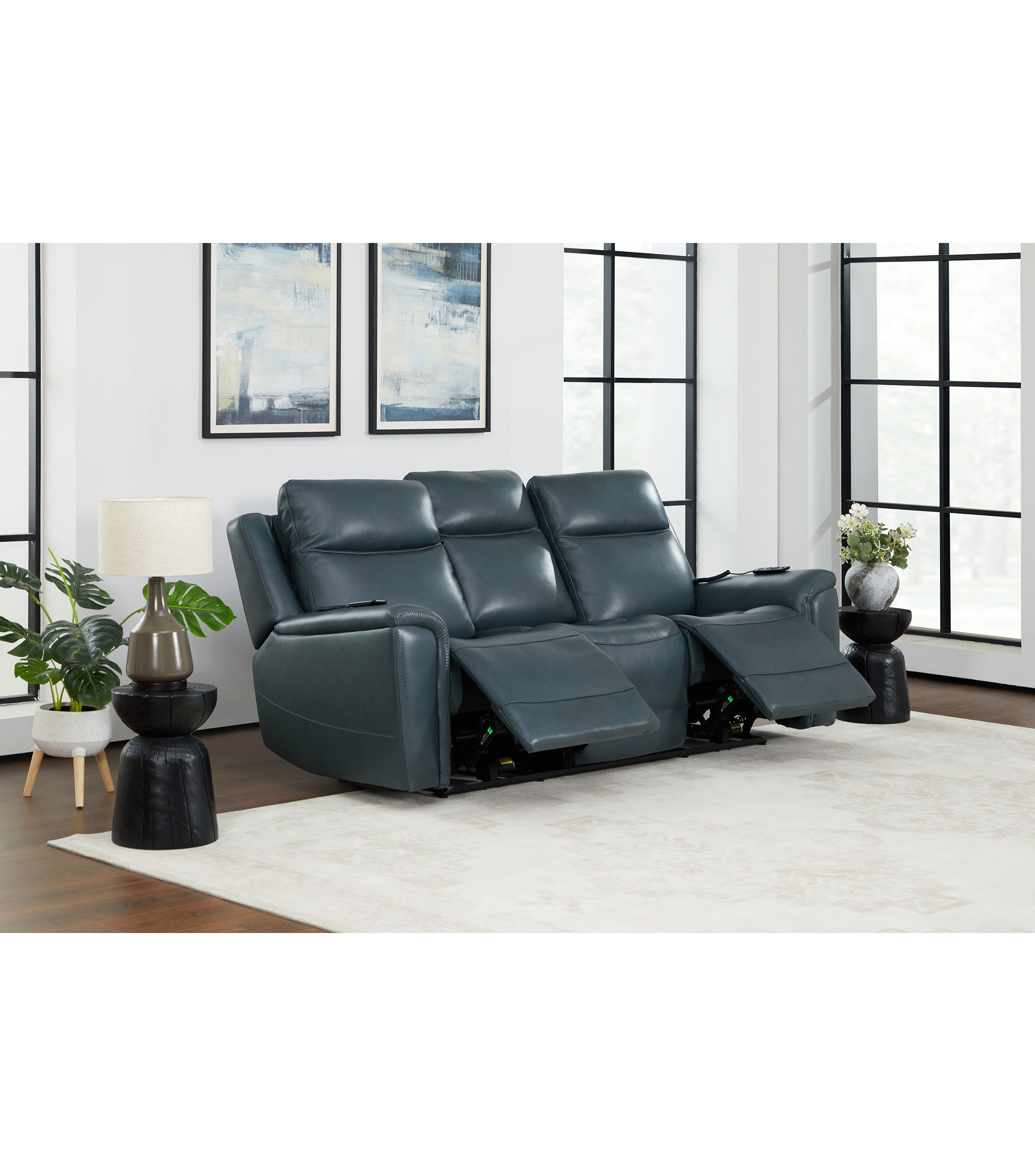 Sofa Reclinable Montana en piel