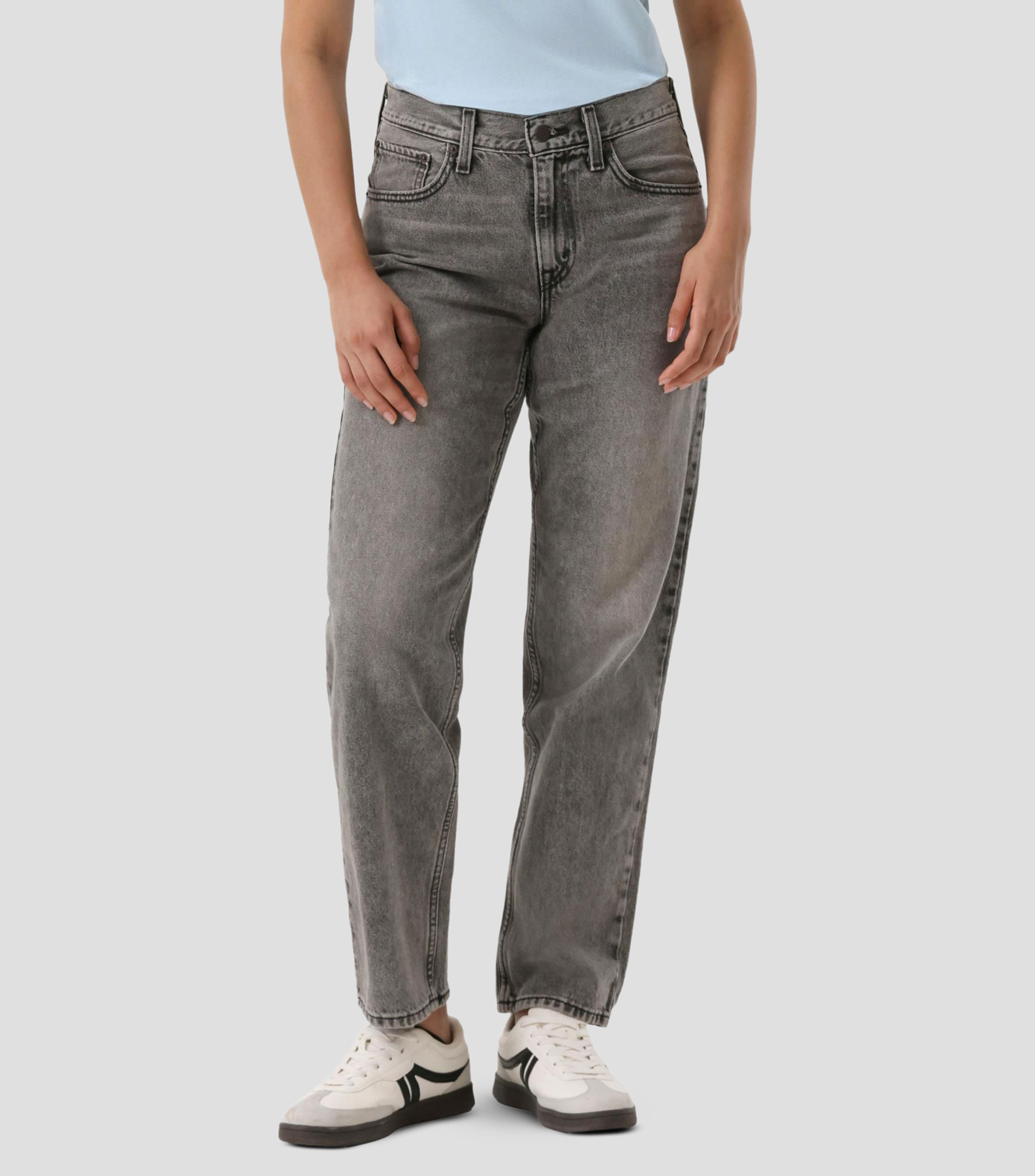 Jeans de corte Amplio Mujer