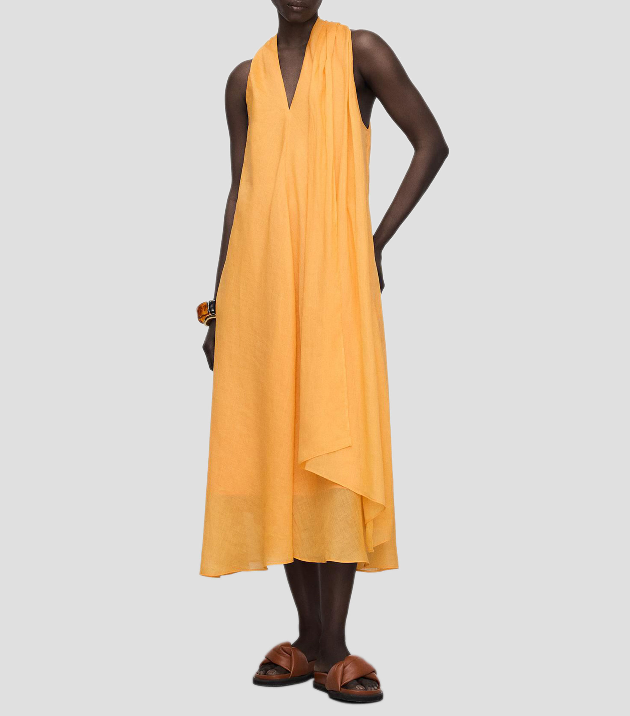 Vestido Casual Largo Liso Mujer